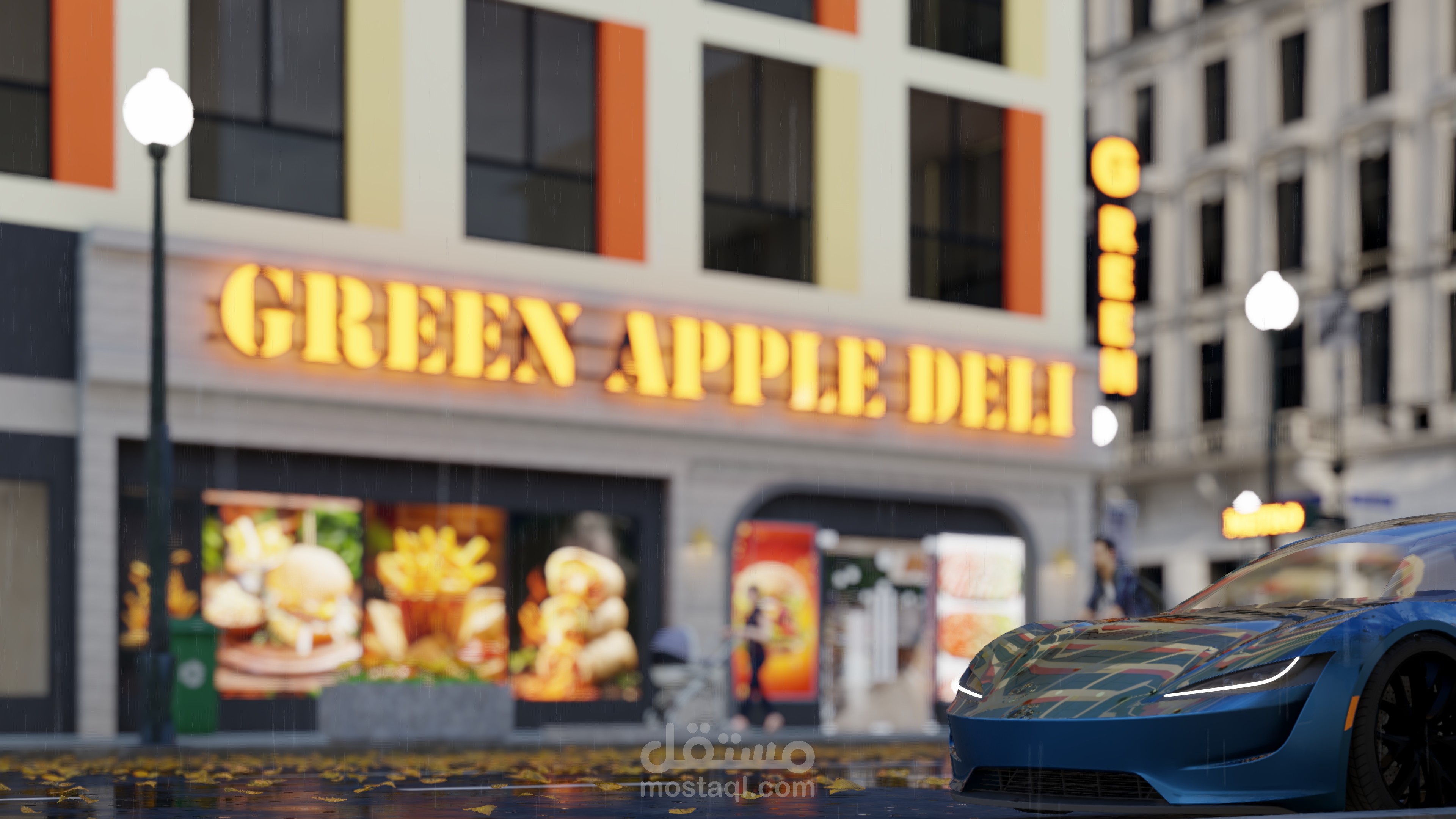 من أعمالنا في  الولايات - المتحدة الأمريكية   سوبر ماركت Green Apple Deli