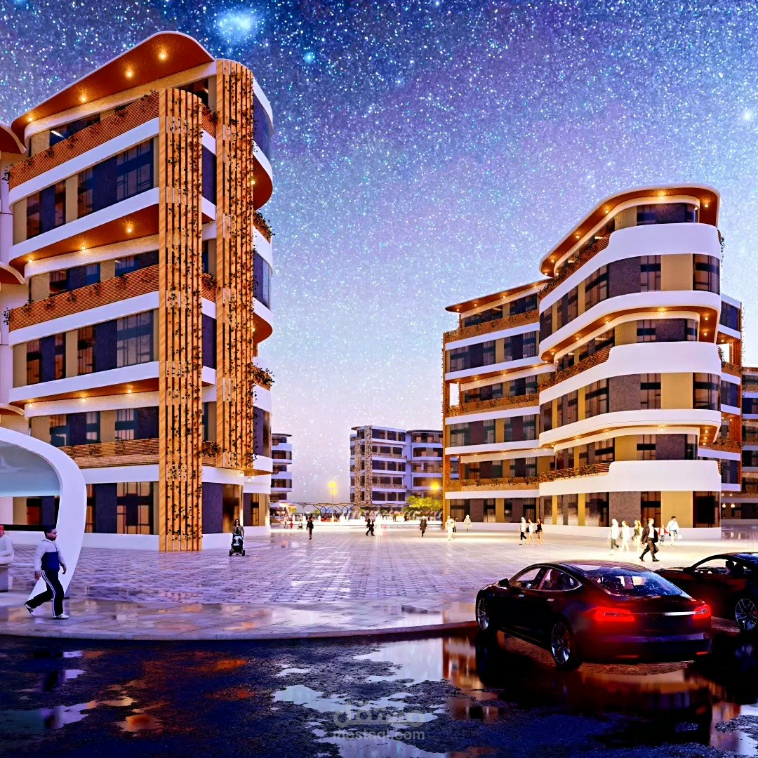 من أعمالي | تصميم مجاورة سكنية بطراز مودرن حديث