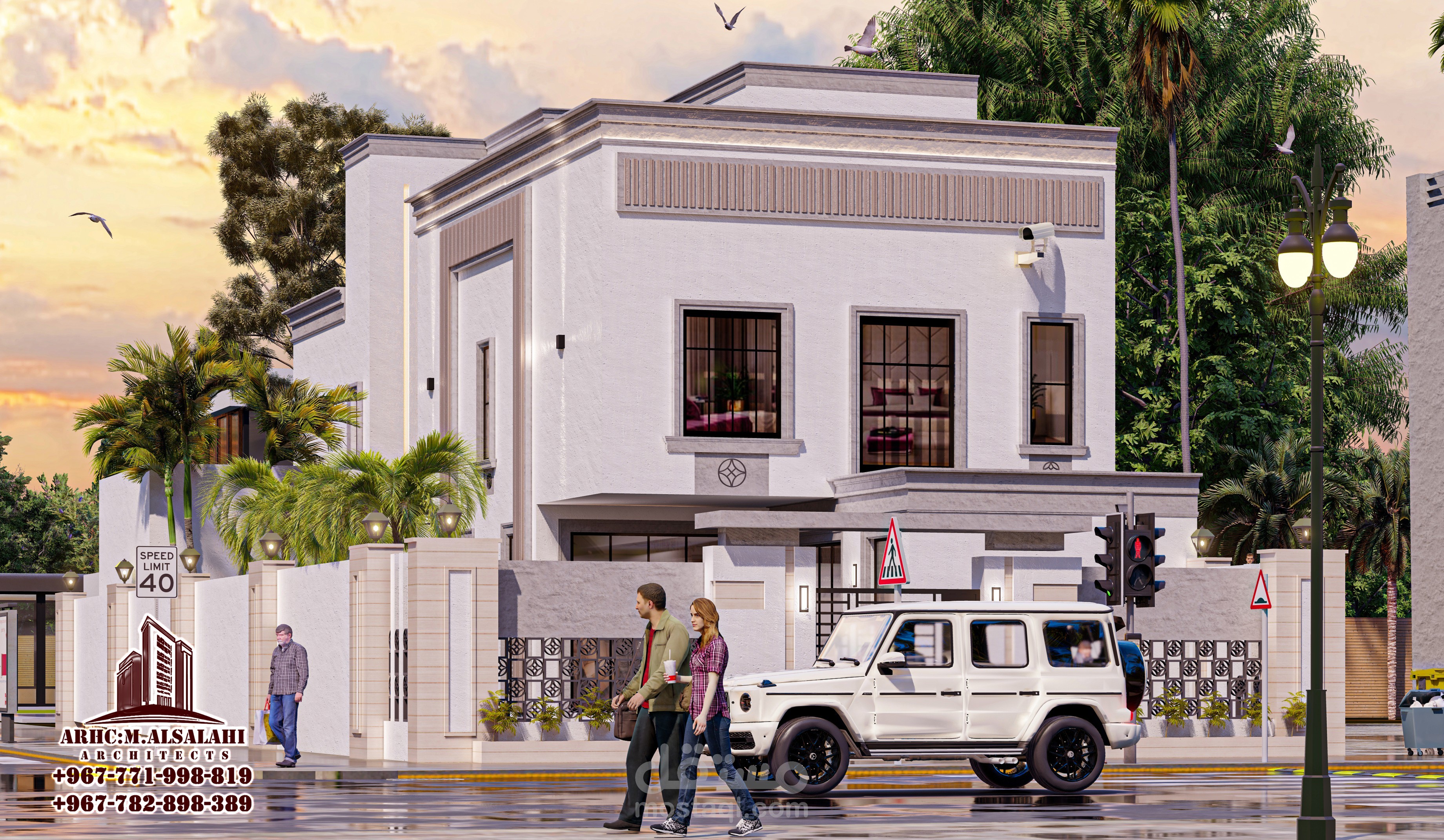 من أعمالي | تصميم فيلا سكنية بنمط عمارة واحات الإحساء(المملكةالعربية السعودية)