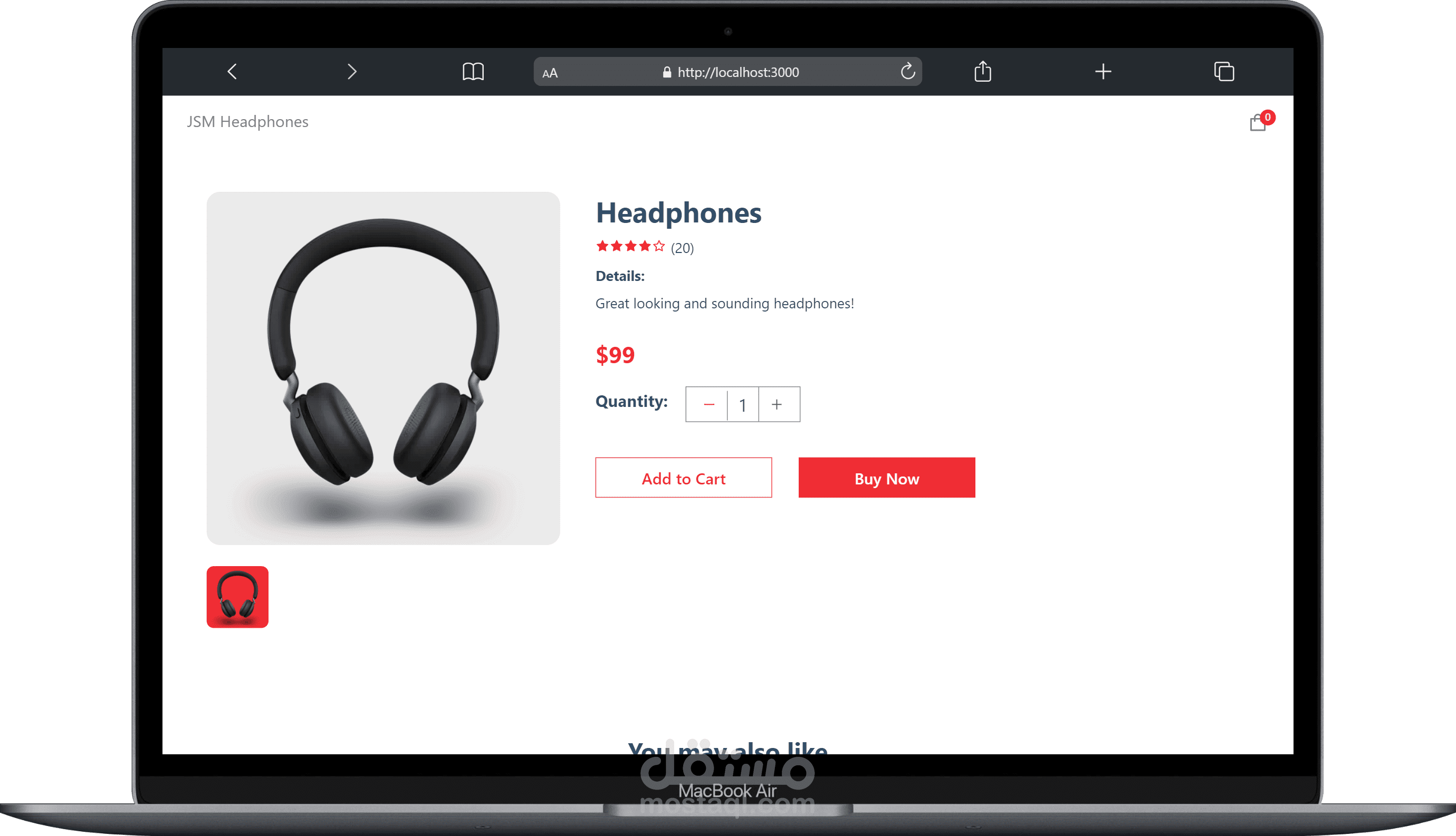 eccommerce shop of head phones