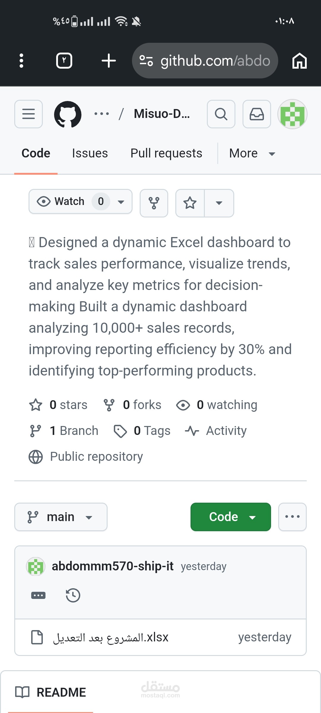 Data analysis using Excel