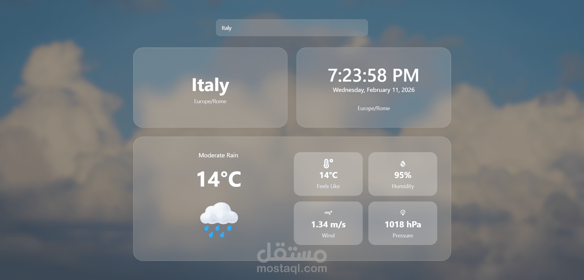 World Clock & Weather App