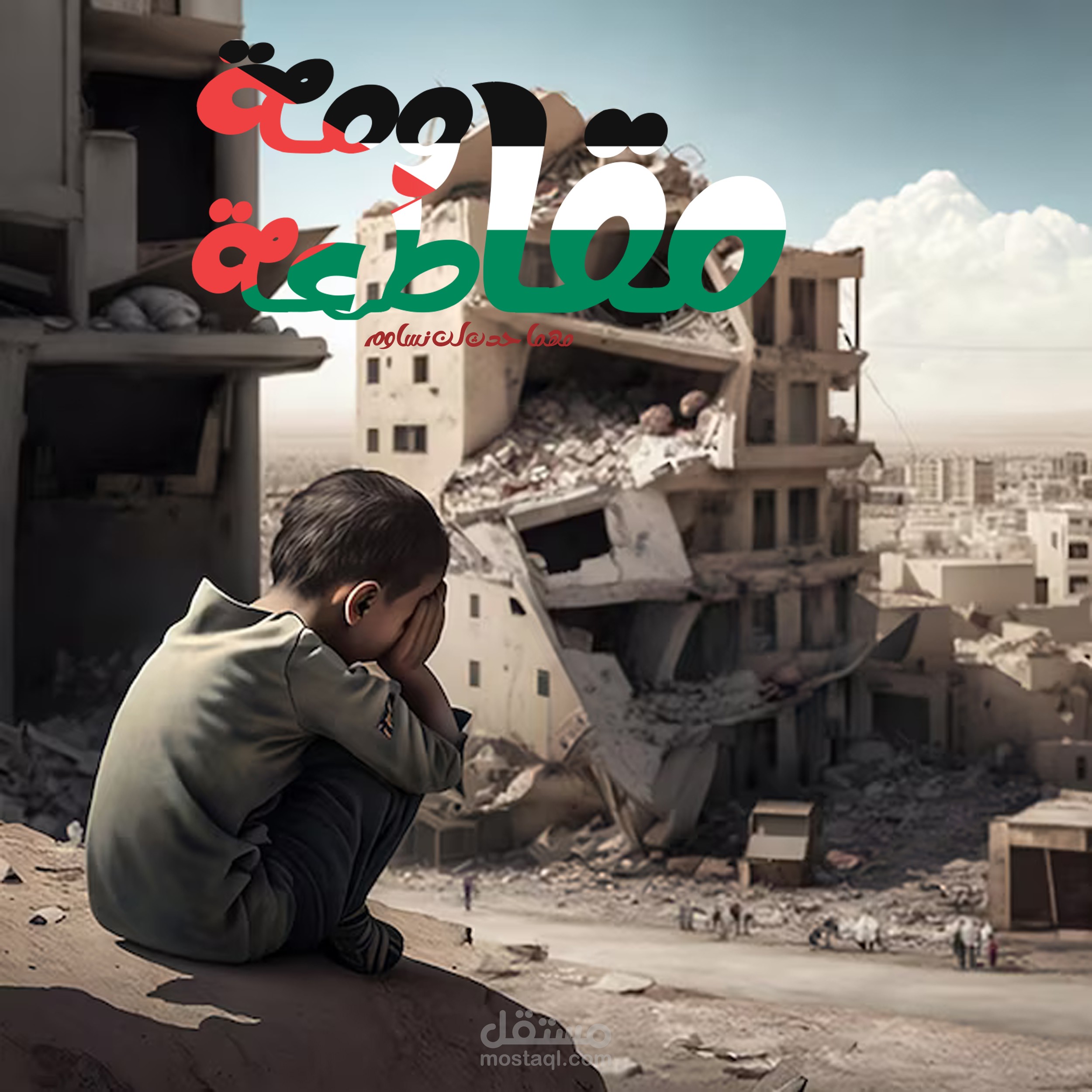 تصميم داعم للقضية الفلسطينية