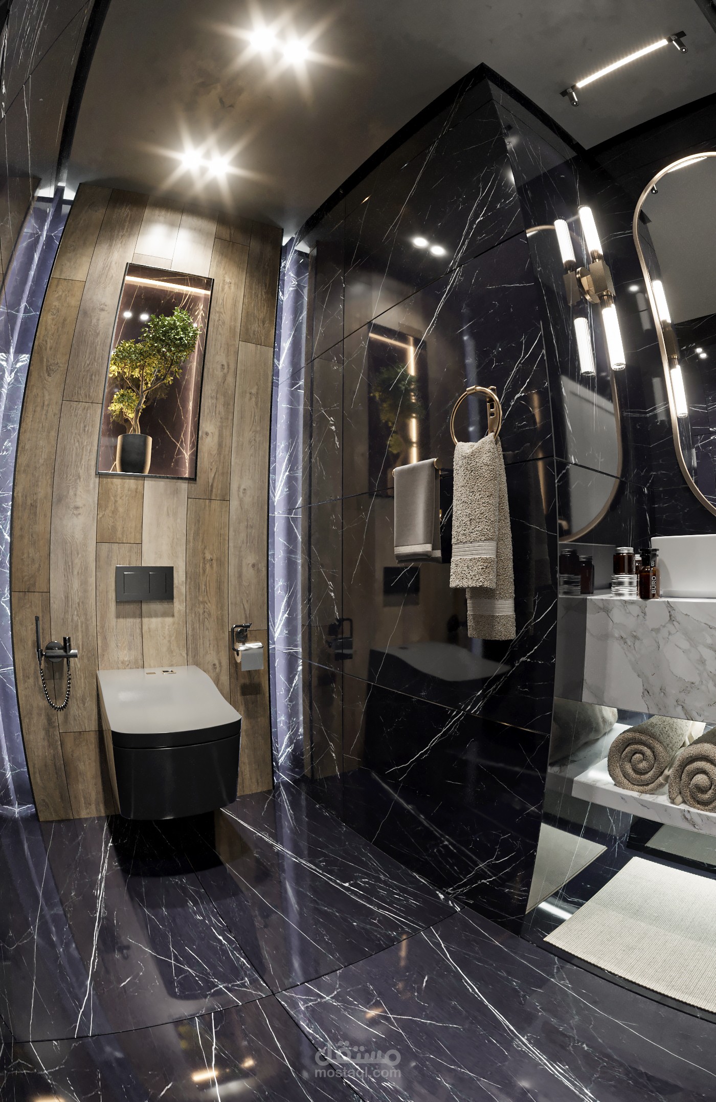 تصميم ثلاثي الأبعاد لحمام