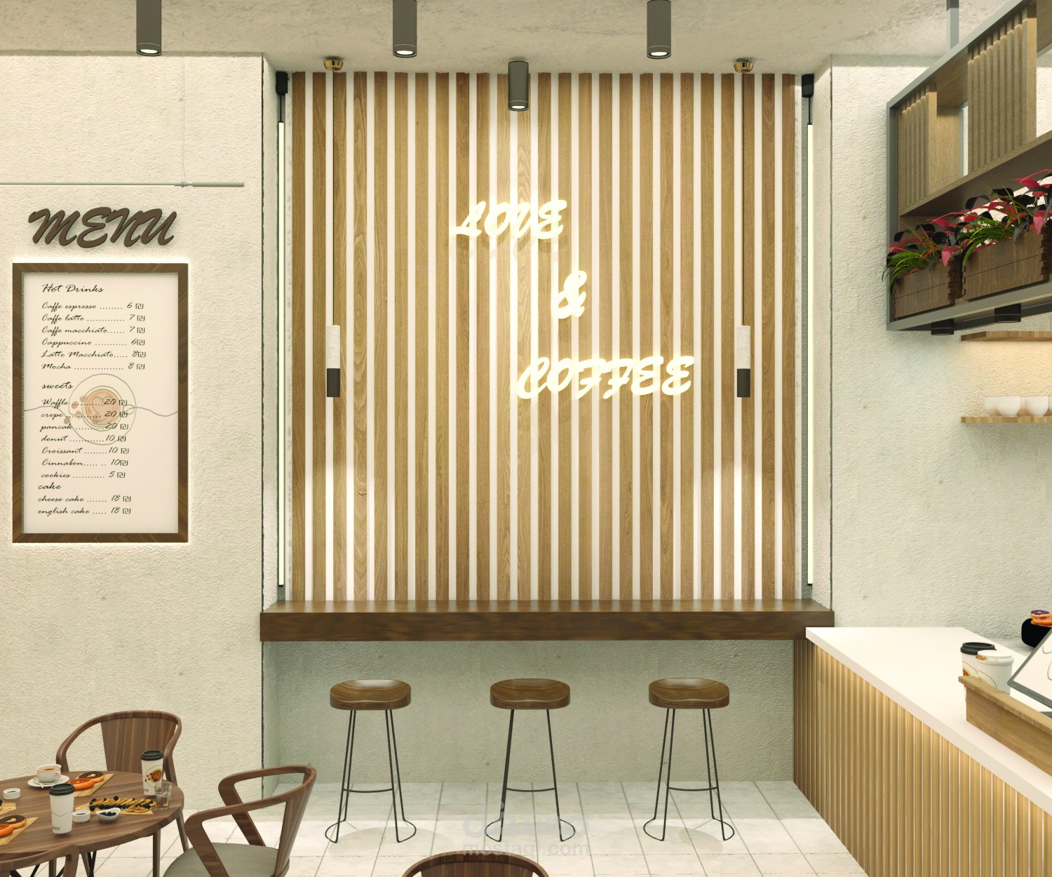 تصميم مقهى (ℒ??ℰ & ??ℱℱℰℰ )