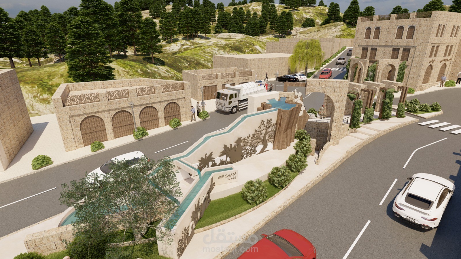 تصميم منطقة العين في بلدة سعير – الخليل