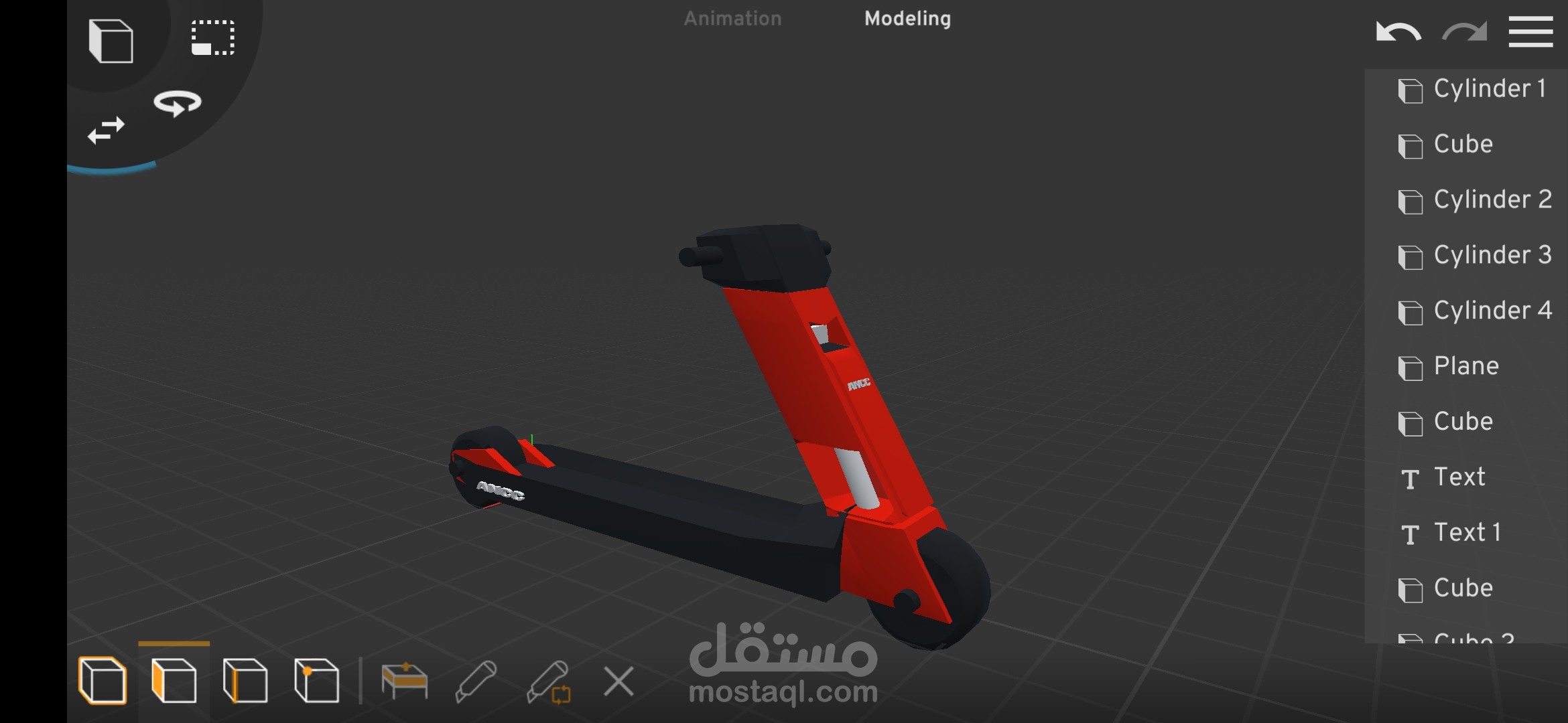 3d model electric scooter