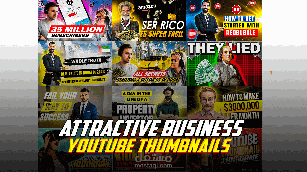 Attractive Business YouTube Thumbnails