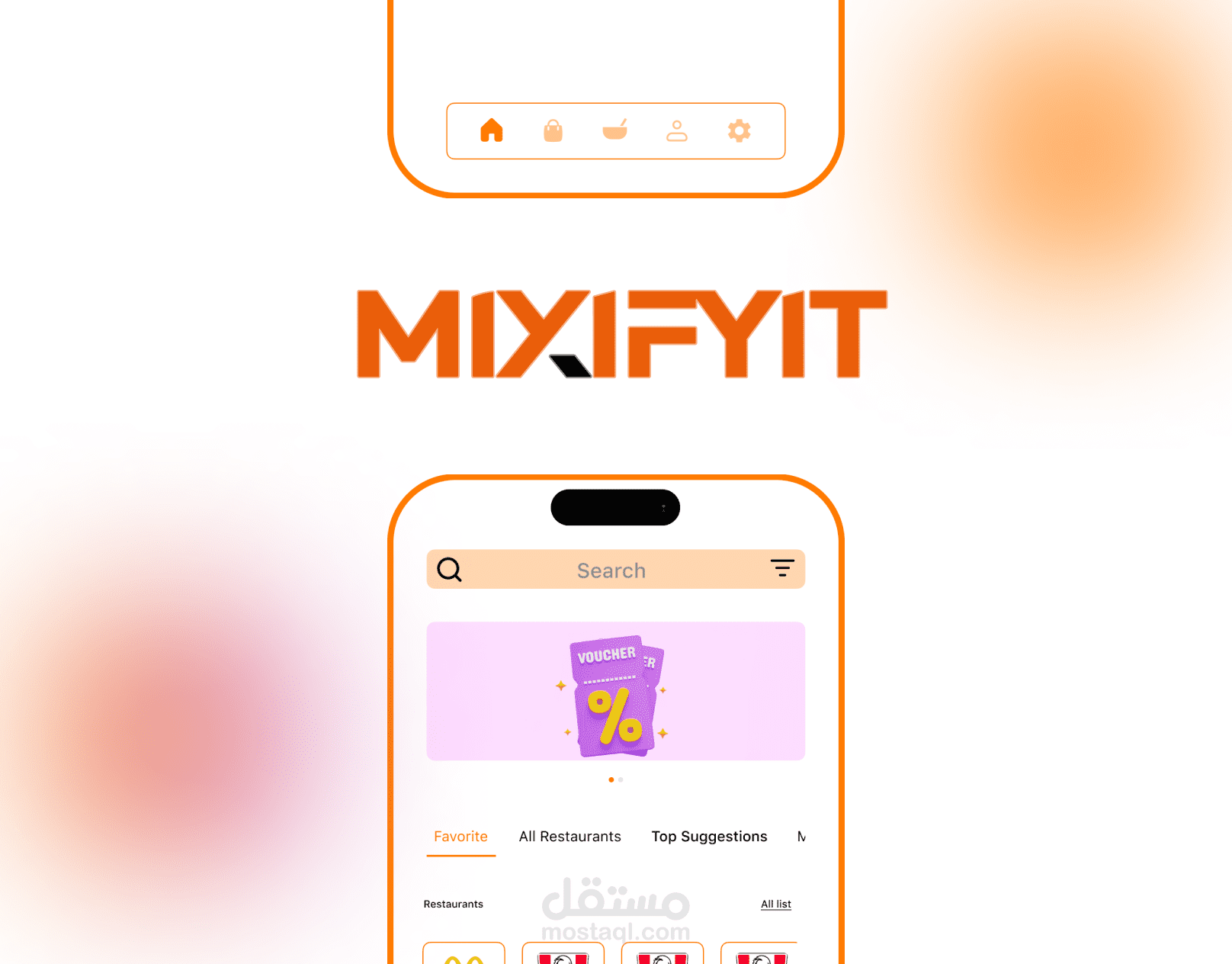تطبيق MIXIFYIT لتوصيل الطعام