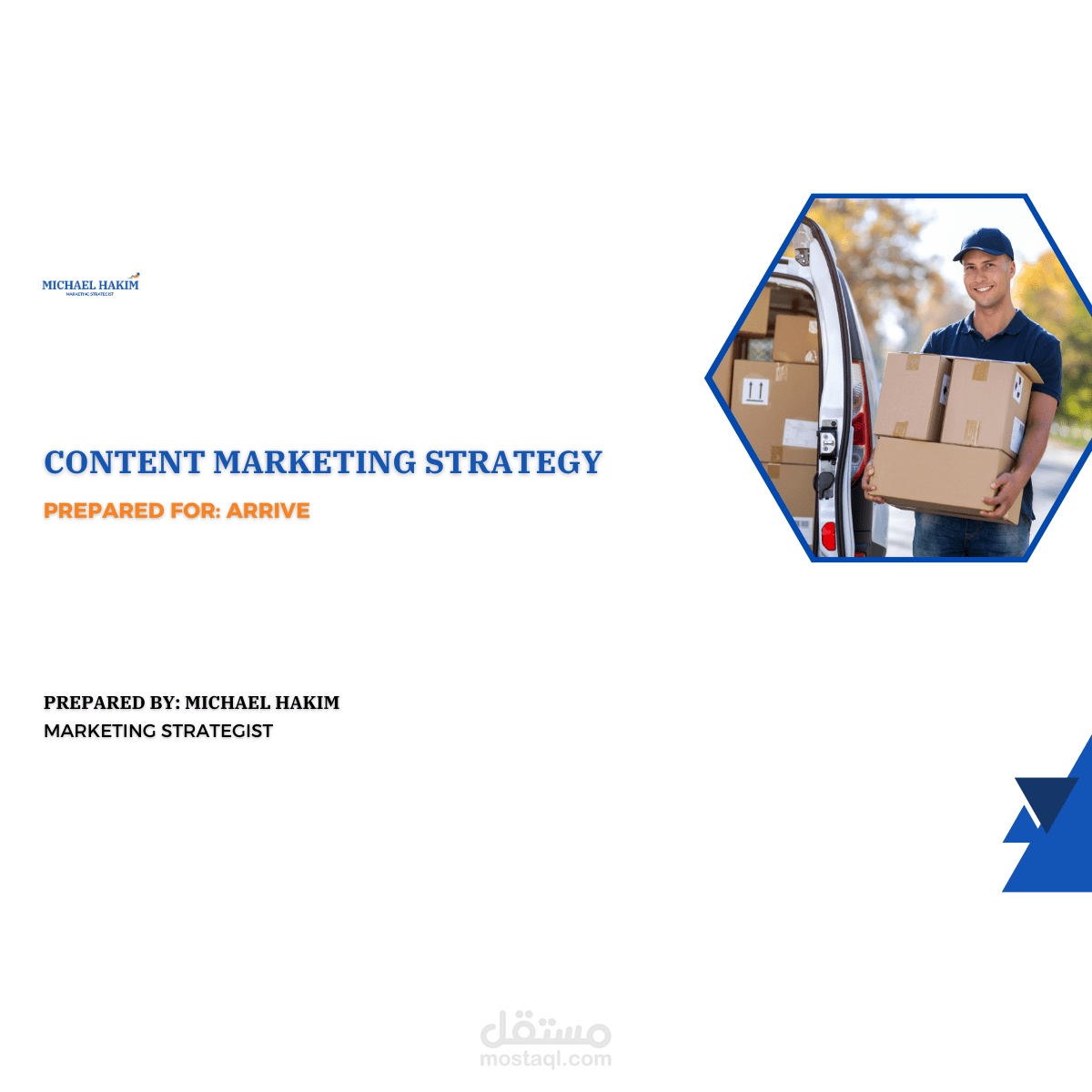 استراتيجية تسويق بالمحتوى لشركة اريف لخدمات الشحن