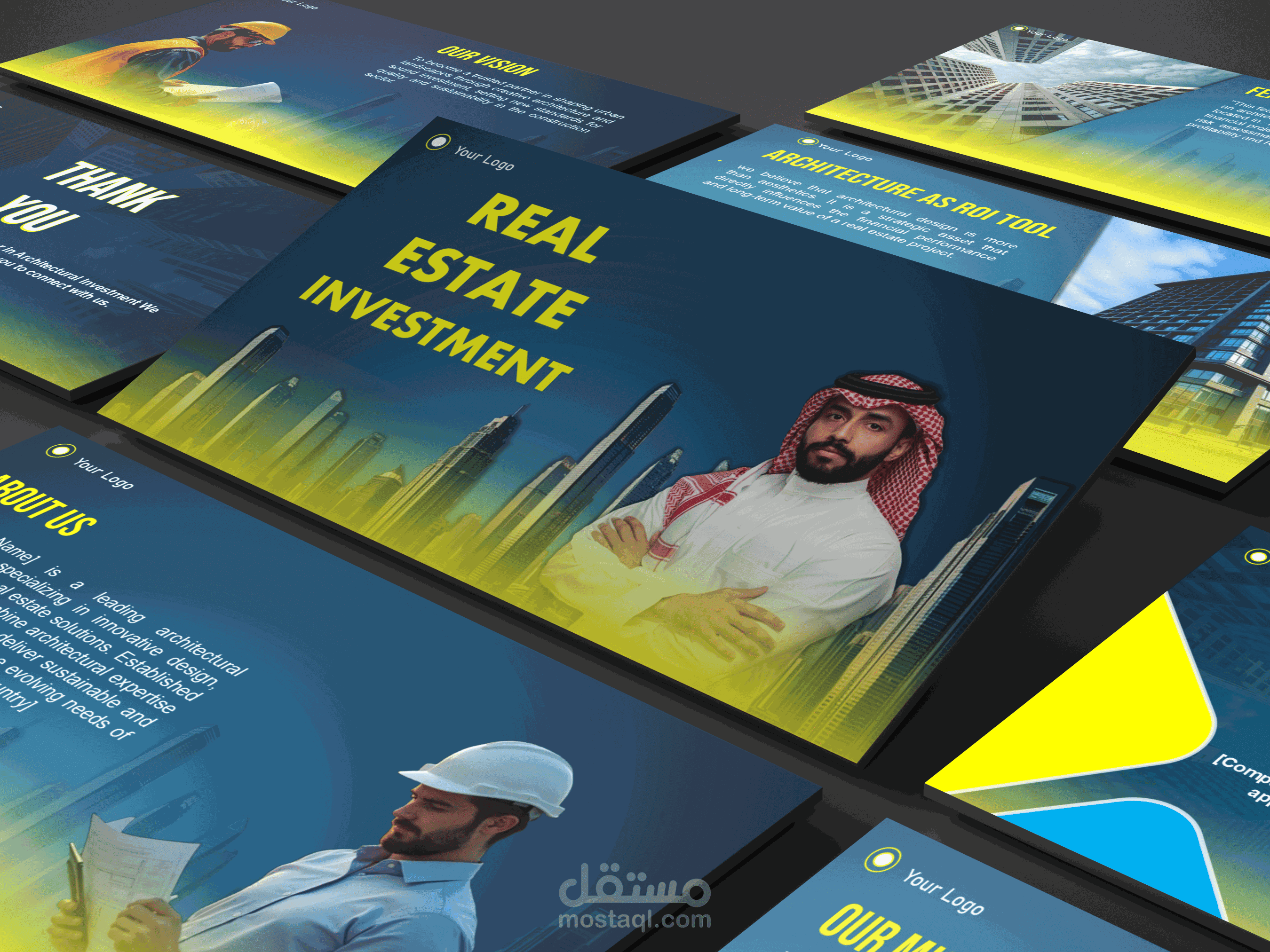 آخر أعمالي في تصميم ملف تعريفي Company Profile بشكل إحترافي عن الإستثمار العقاري