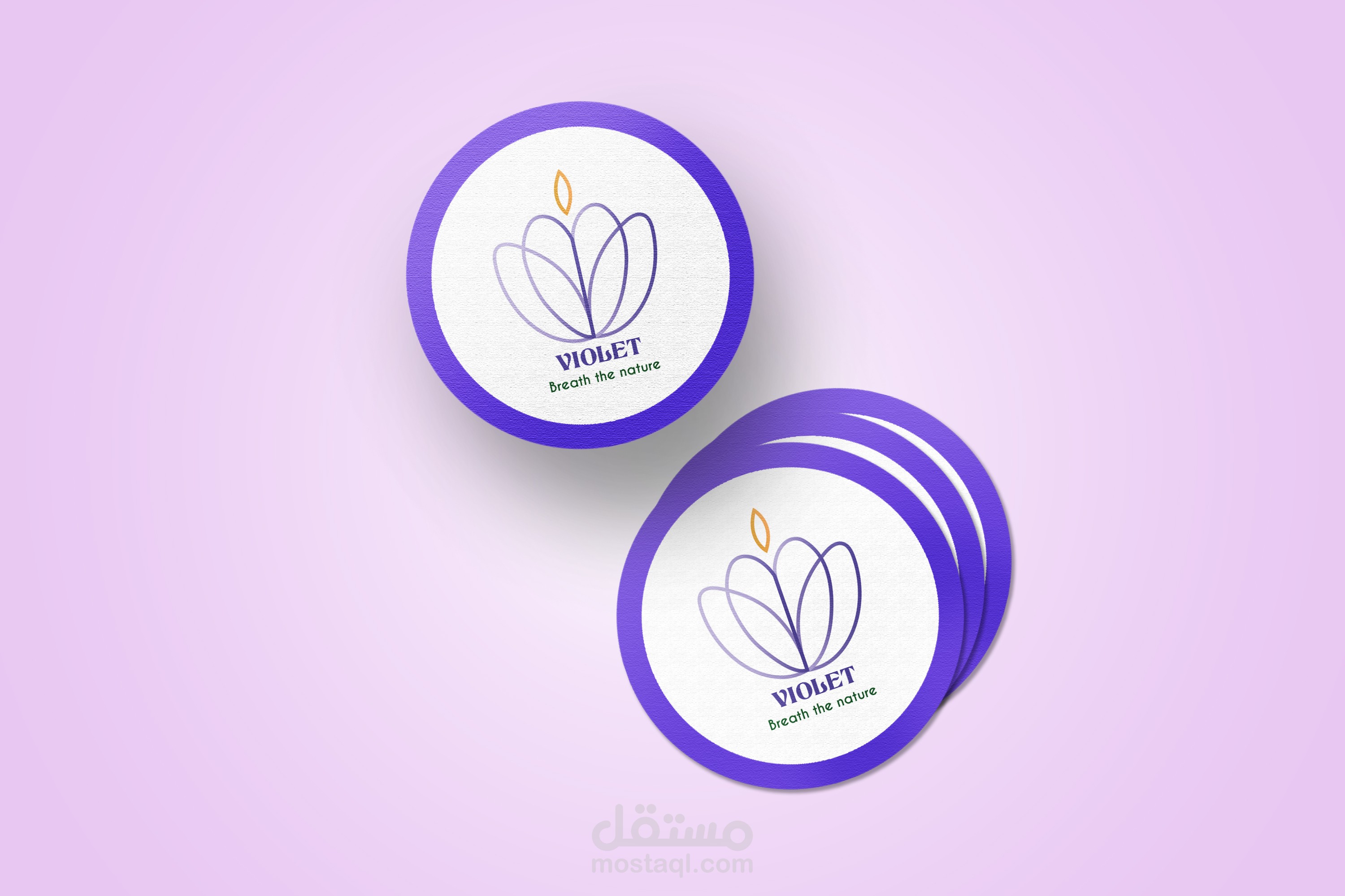 هوية بصرية لمنتج شموع معطرة طبيعية