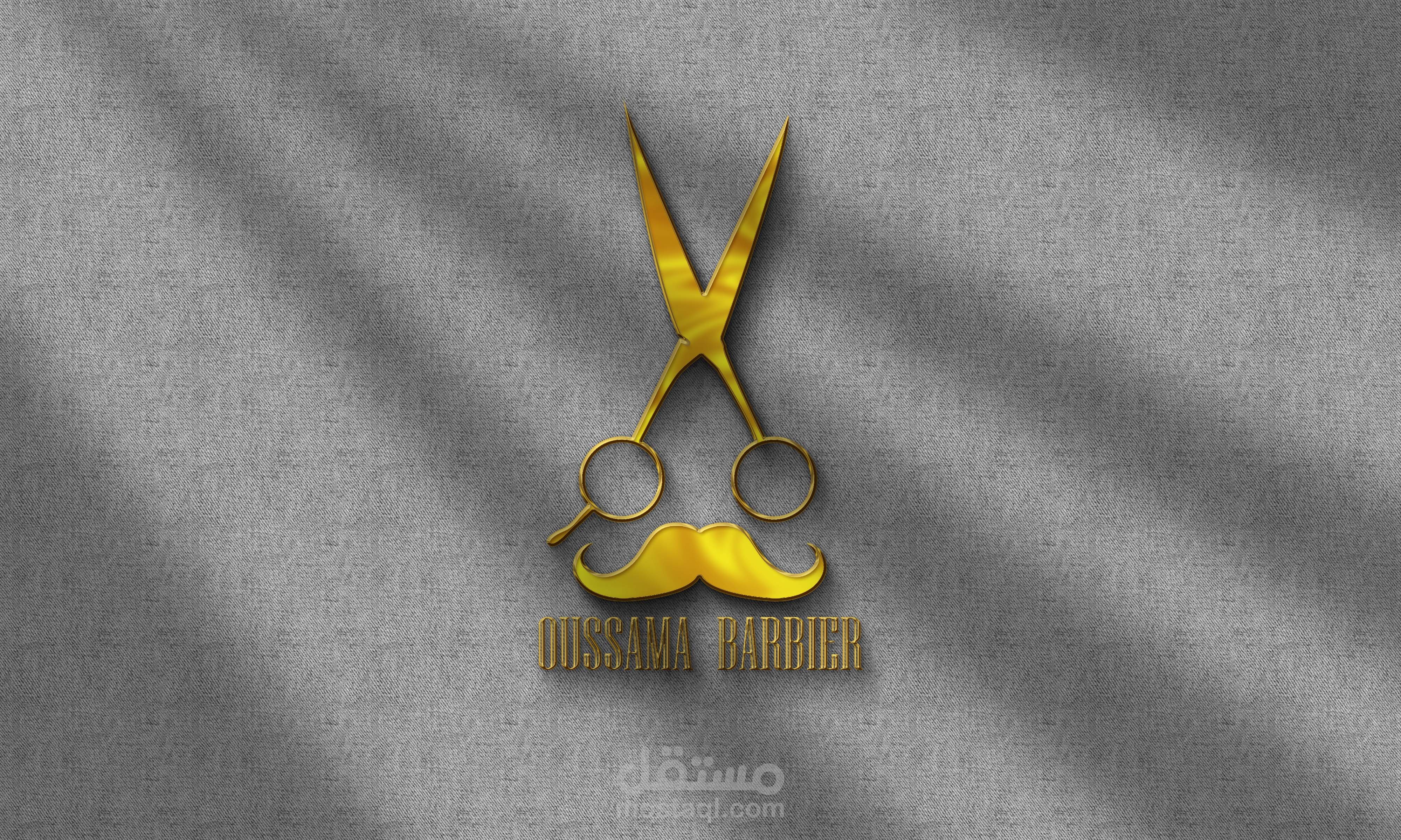 هوية بصرية لمحل حلاقة رجالي