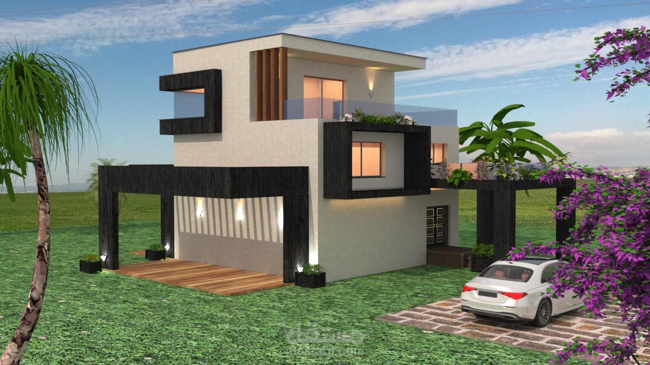 تصميم 3D للواجهات المعمارية الخارجية