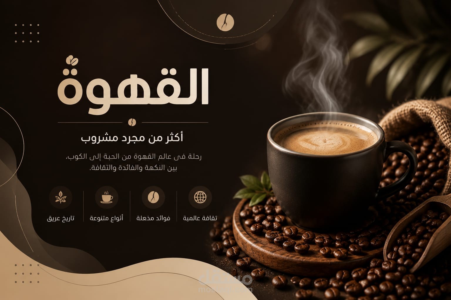 تصاميم وهمية لمعرض الاعمال..أبدا يومك في قهوتك