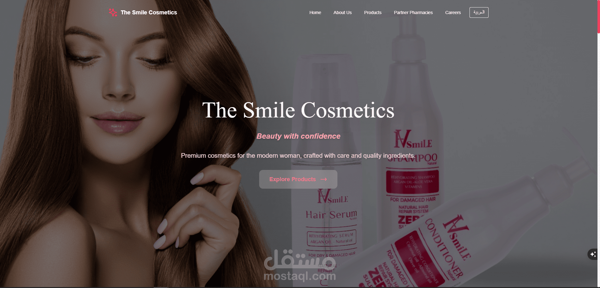 The Smile Cosmetics – Scalable Brand & Product Website