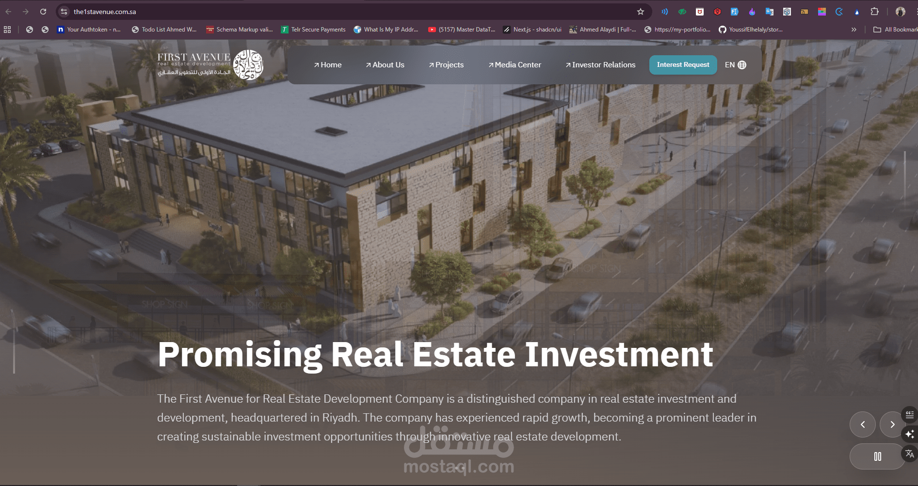 Scalable Real Estate Corporate Website – Next.js + REST APIs