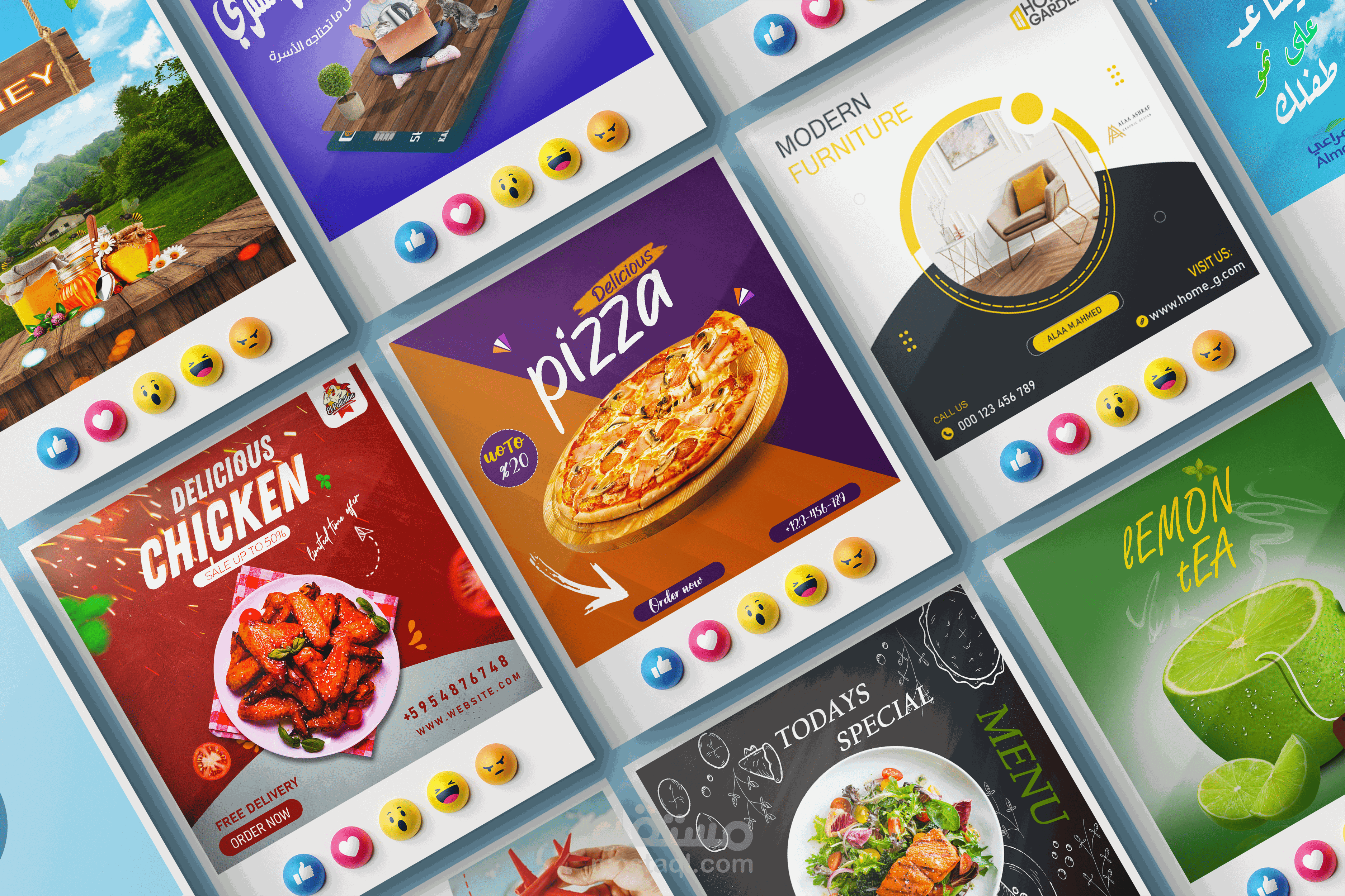 تصميم بوستات السوشيال ميديا الإبداعية (Digital Manipulation)