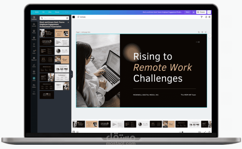 تصميم عروض تقديمية على البوربوينتPowerpoint بإحترافية عالية