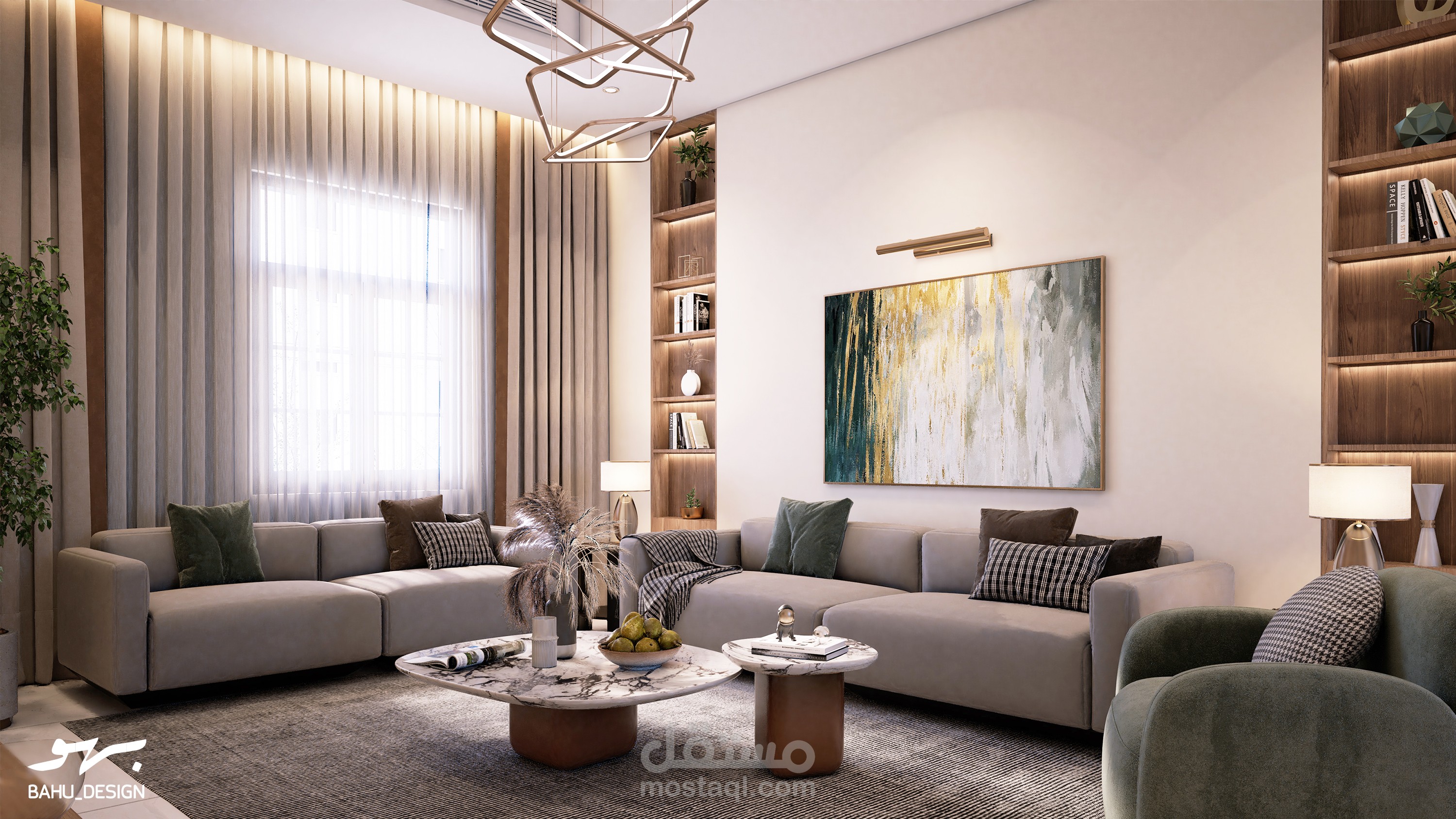 تصميم غرفة معيشه انيقه