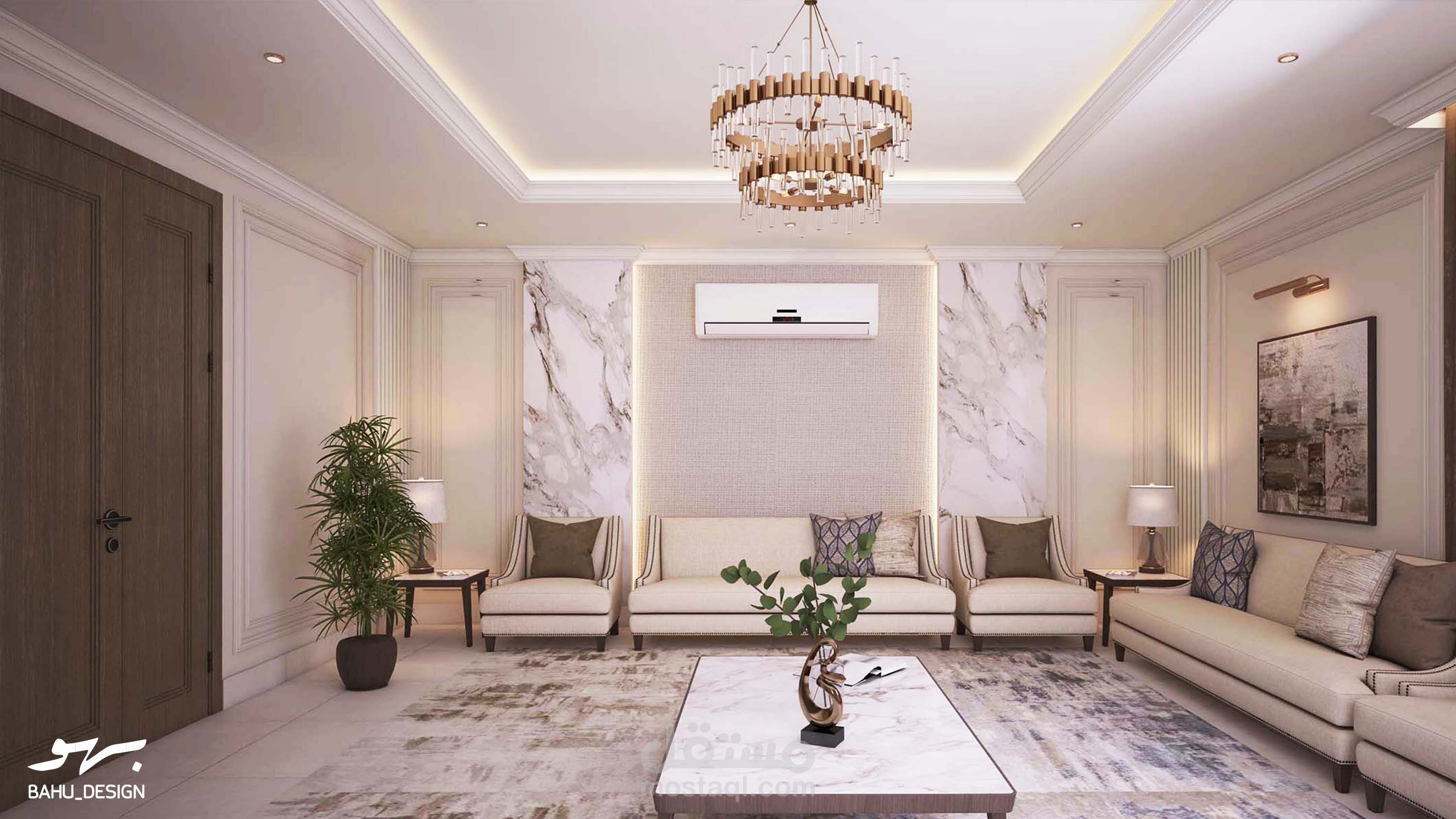 تصميم مجلس رجال معاصر ب 3d max