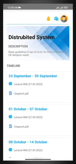 University Project Application