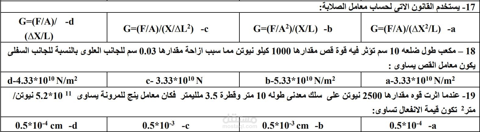 ملخص منهج فيزياء