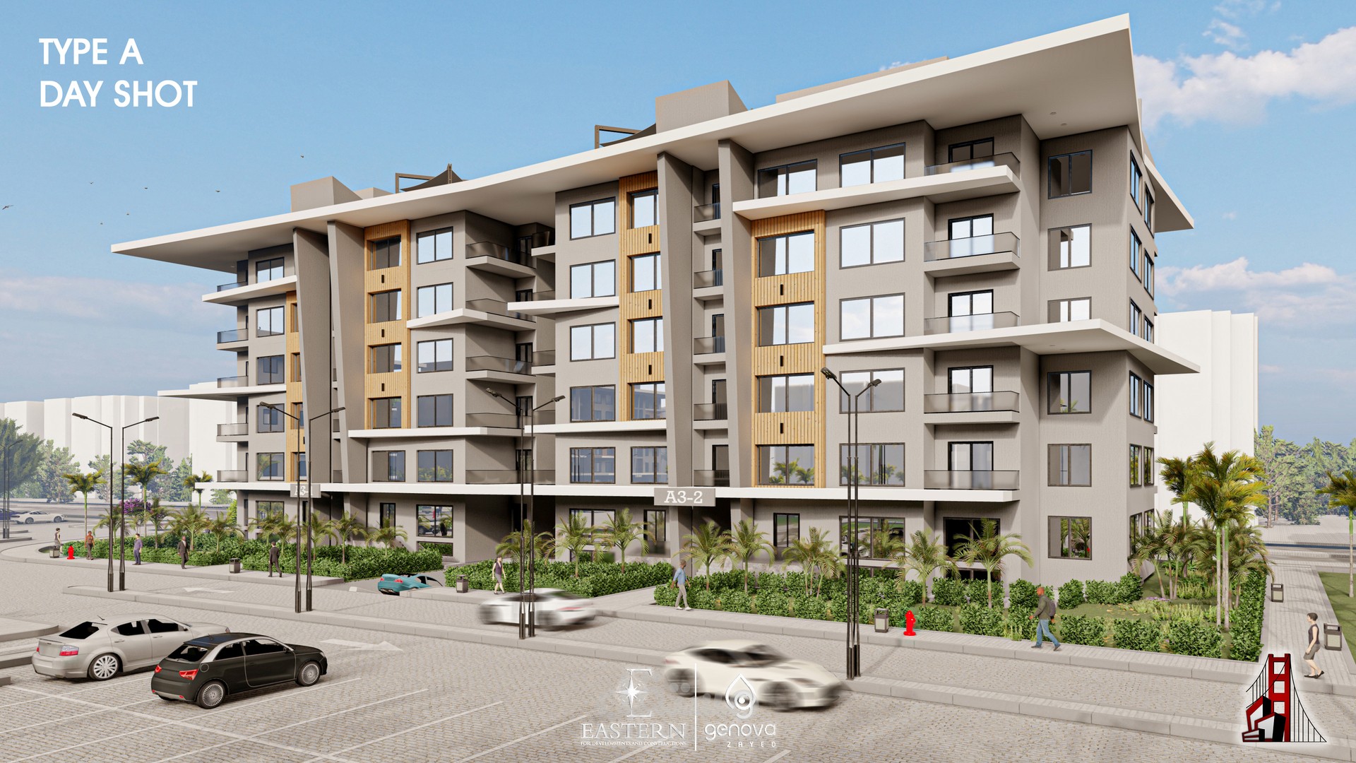 تصميم  4 نماذج عمارات  سكنية في كومباوند جينوفا بالشيخ زايد