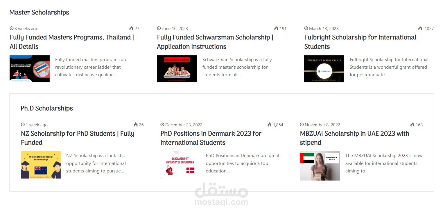 Editorial Services & A Comprehensive Content Review for Scholarship-Internship.com