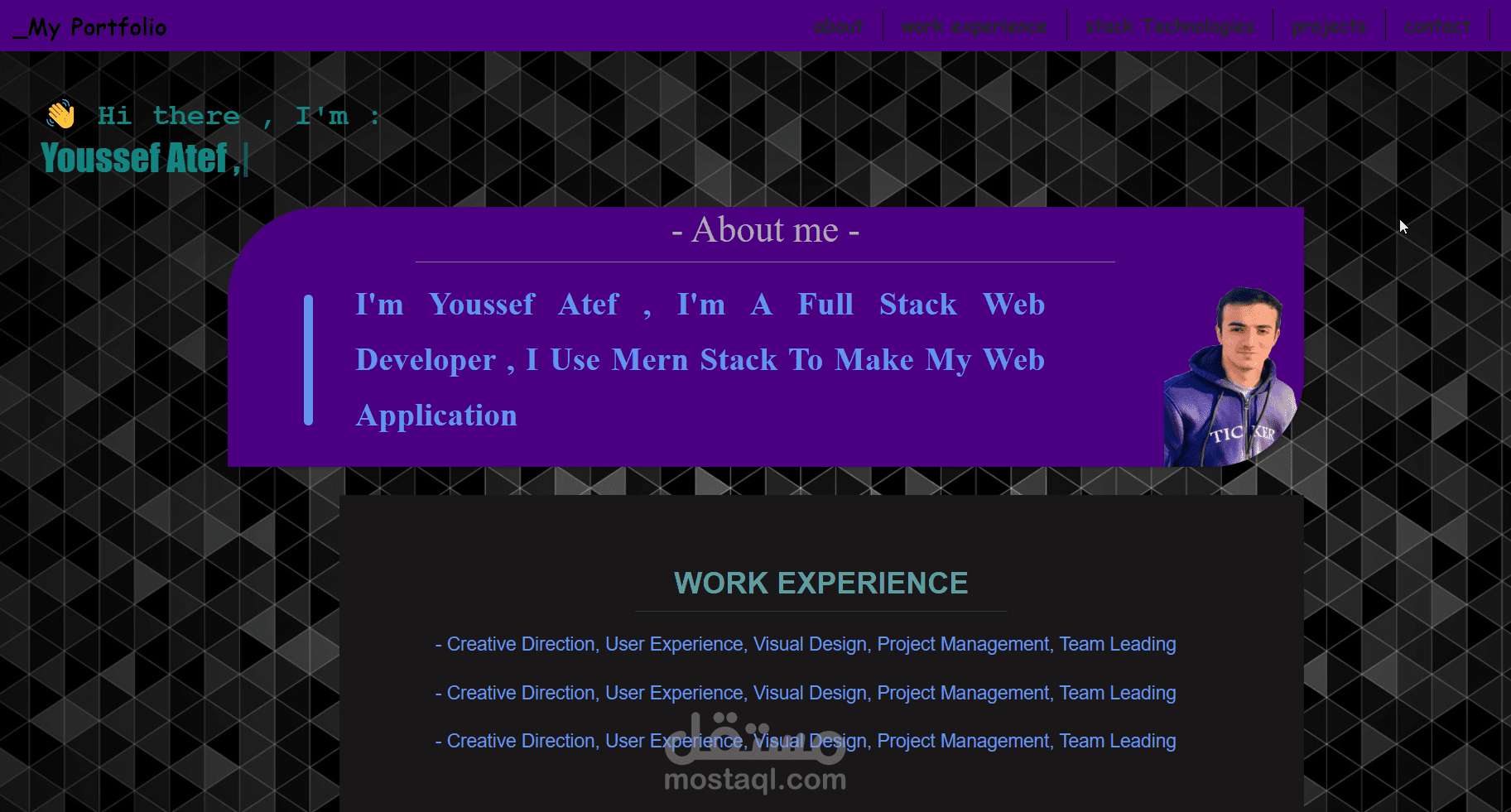 Portfolio page