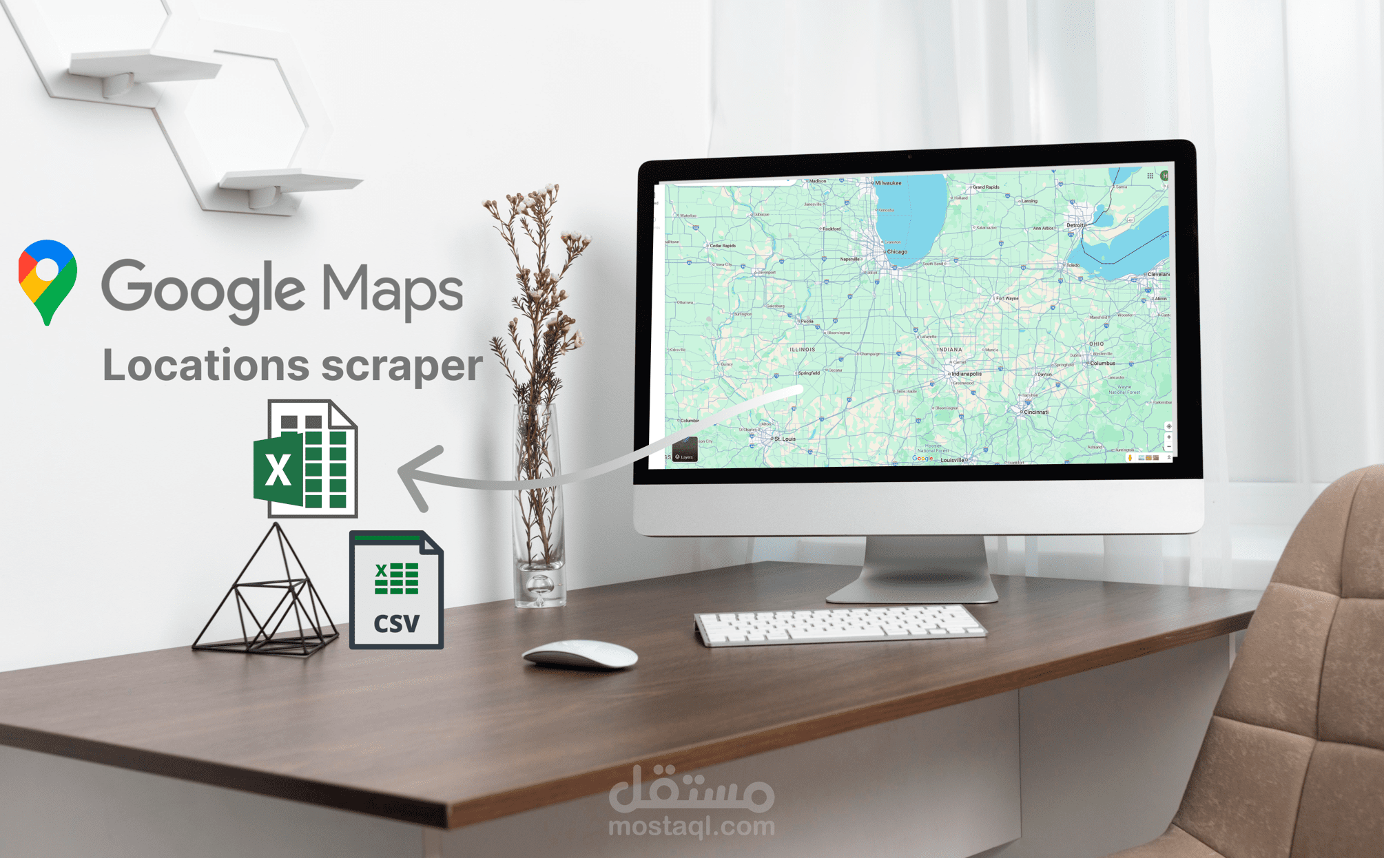 أداة استخراج المواقع من خرائط Google