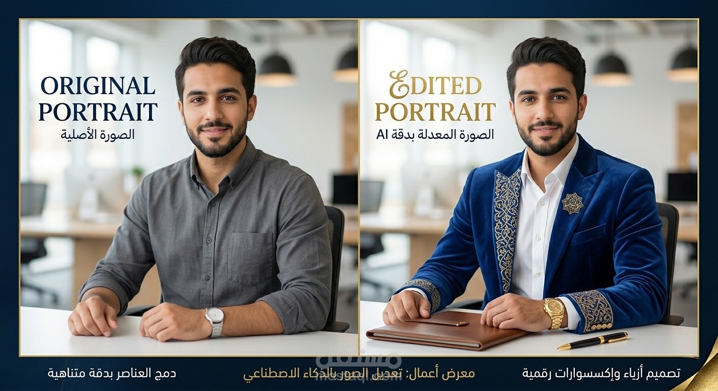 صورة عالية الجودة لرجل عربي يرتدي ملابس بسيطة (قميص رمادي وساعة يد فضية
