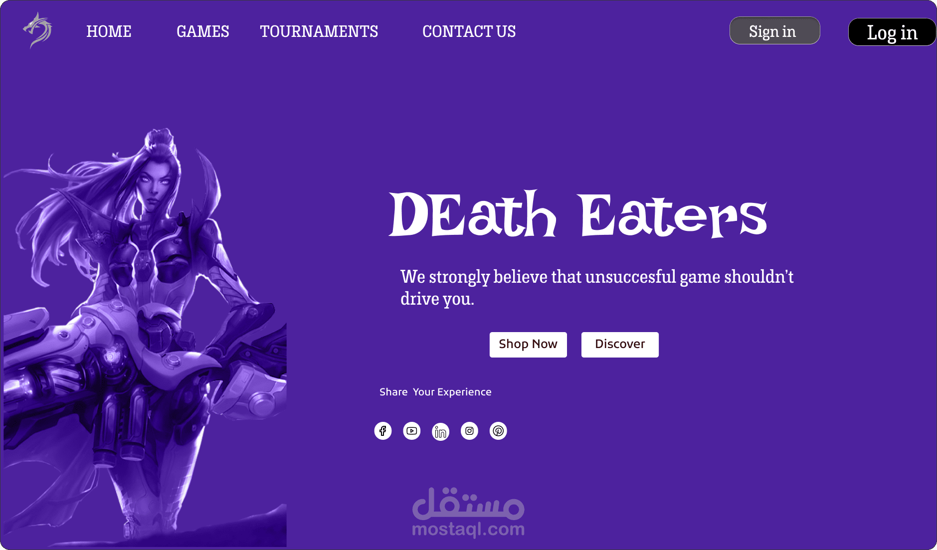 صفحات هبوط لموقع العاب