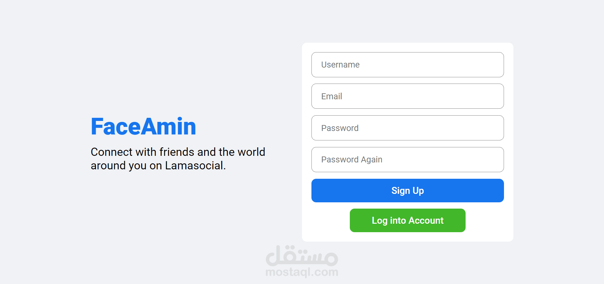 نسخة من واجهة فايسبوك -Facebook Clone