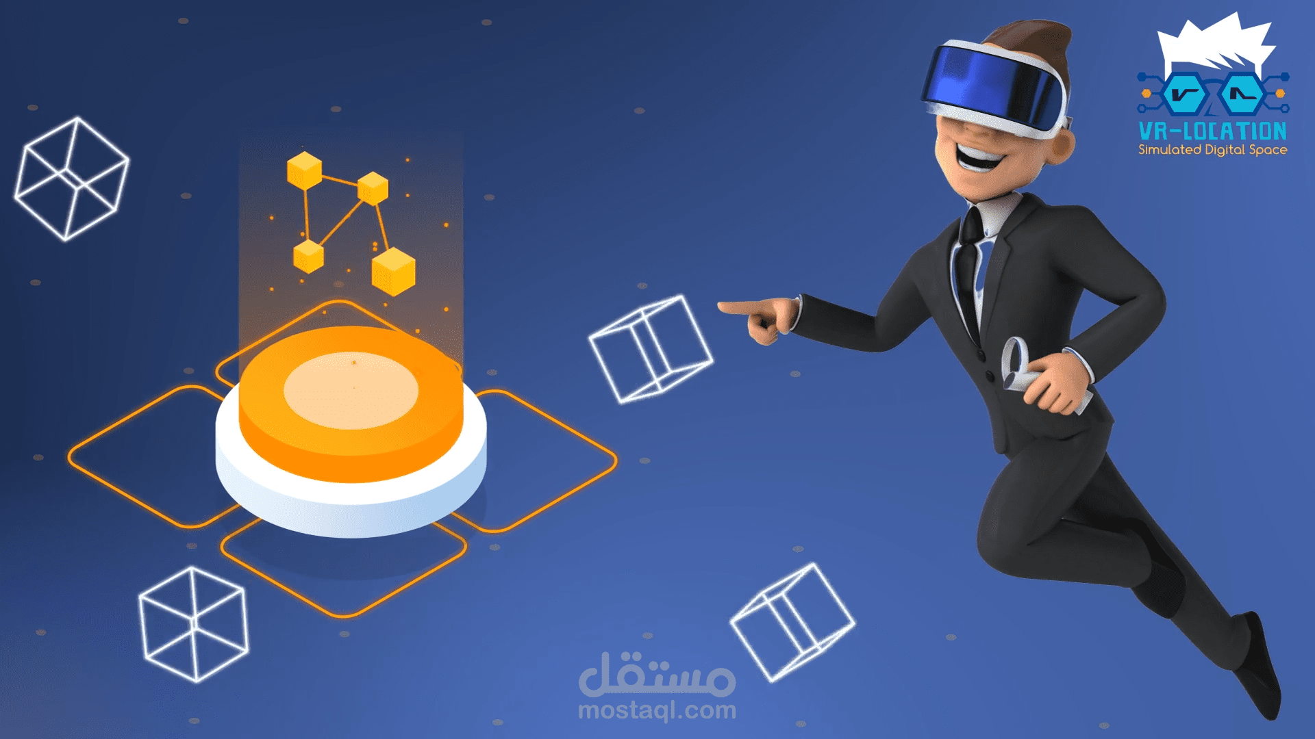 موشن جرافيك لشركة الموقع الإفتراضي (VR-location)