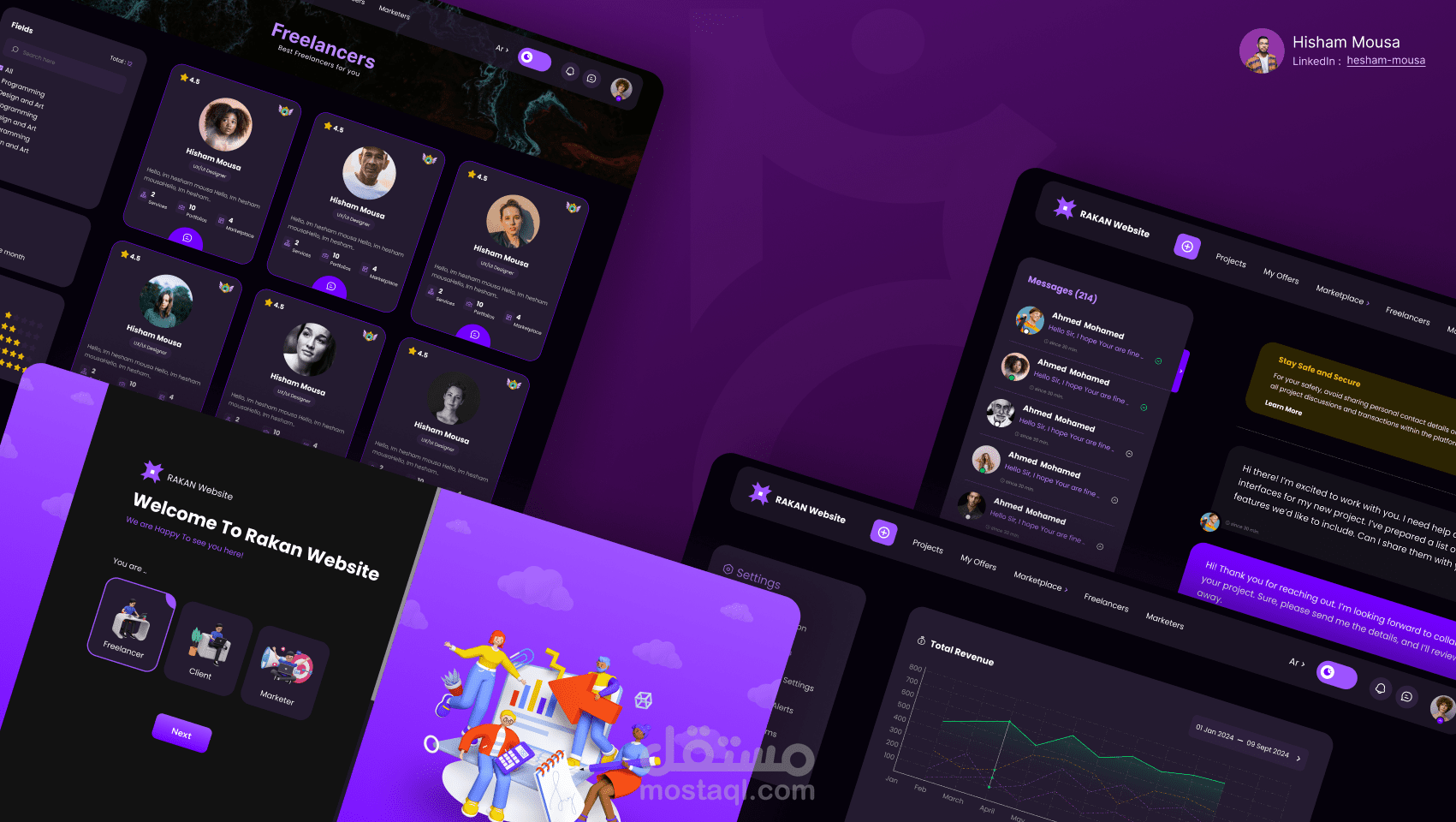 تصميم موقع للعمل الحر