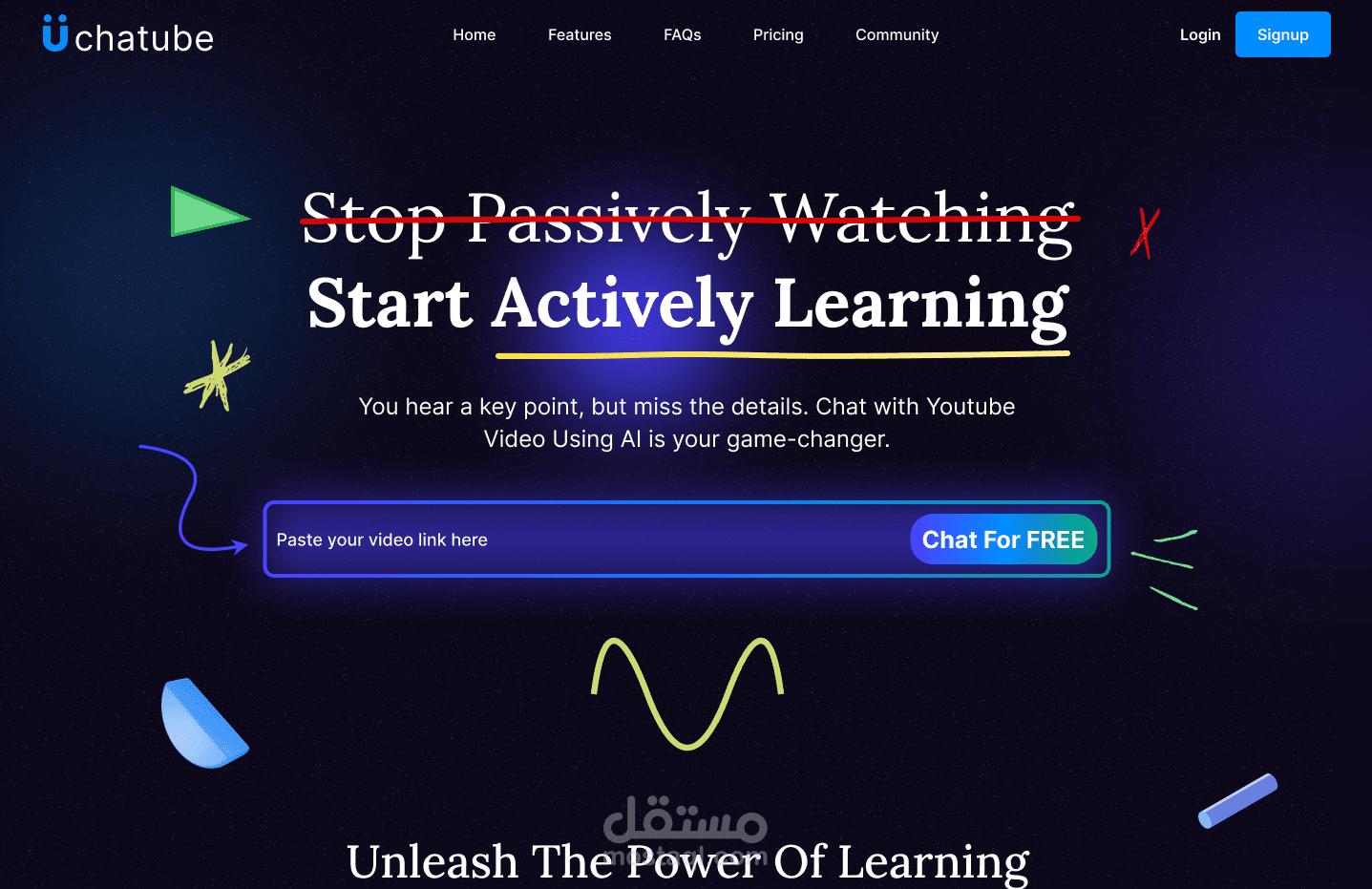 Uchatube Web App Project | الدردشة مع فيديوهات اليوتيوب باستخدام Chatgpt