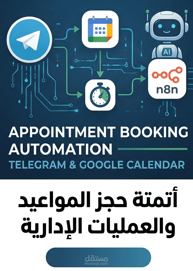 أتمتة حجز المواعيد وربط الأنظمة الذكية عبر منصة n8n