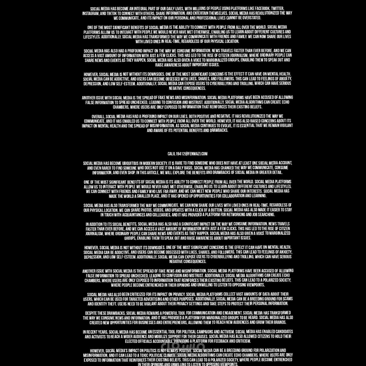 كتابة مقال عن وسائل التواصل