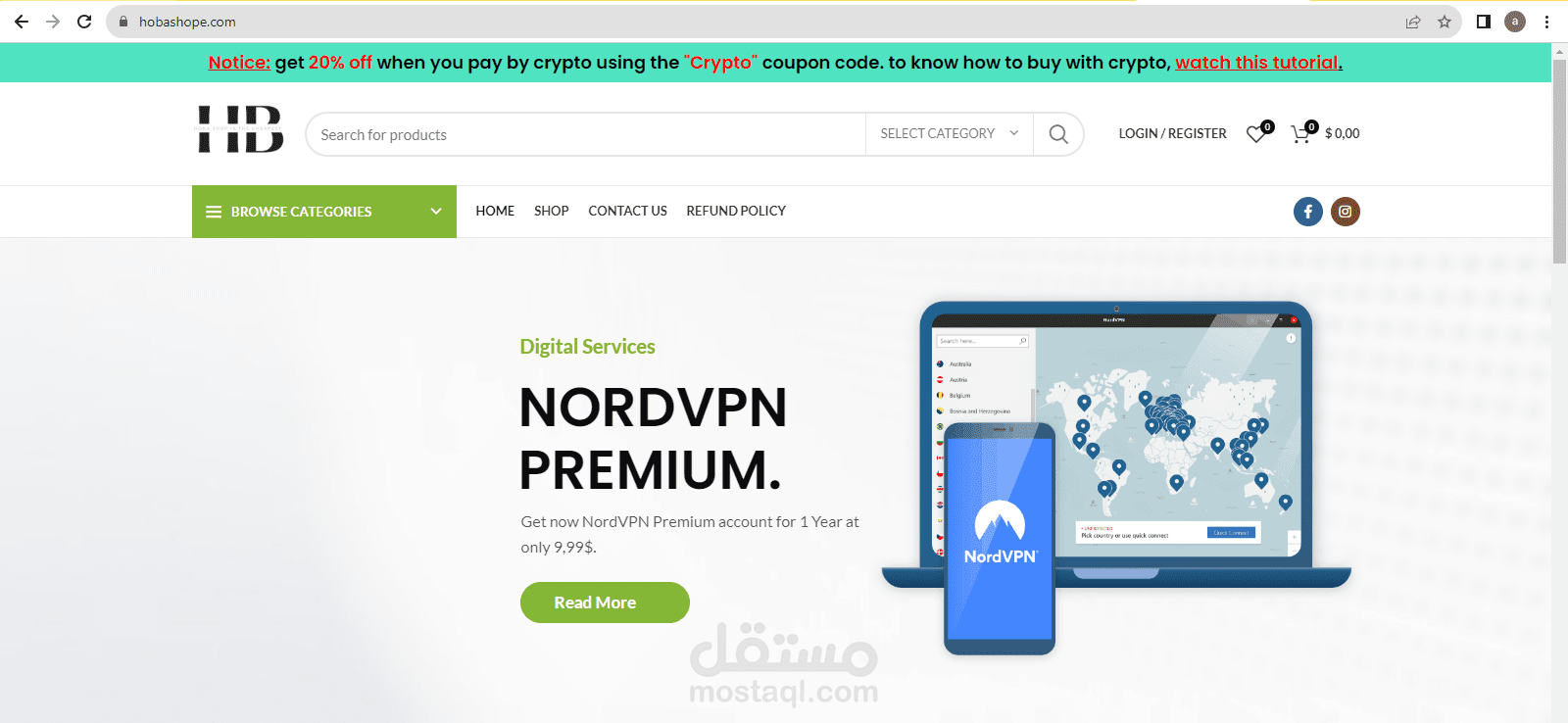 لقد أنشأت هذا المتجر عبر الإنترنت باستخدام woocommerce