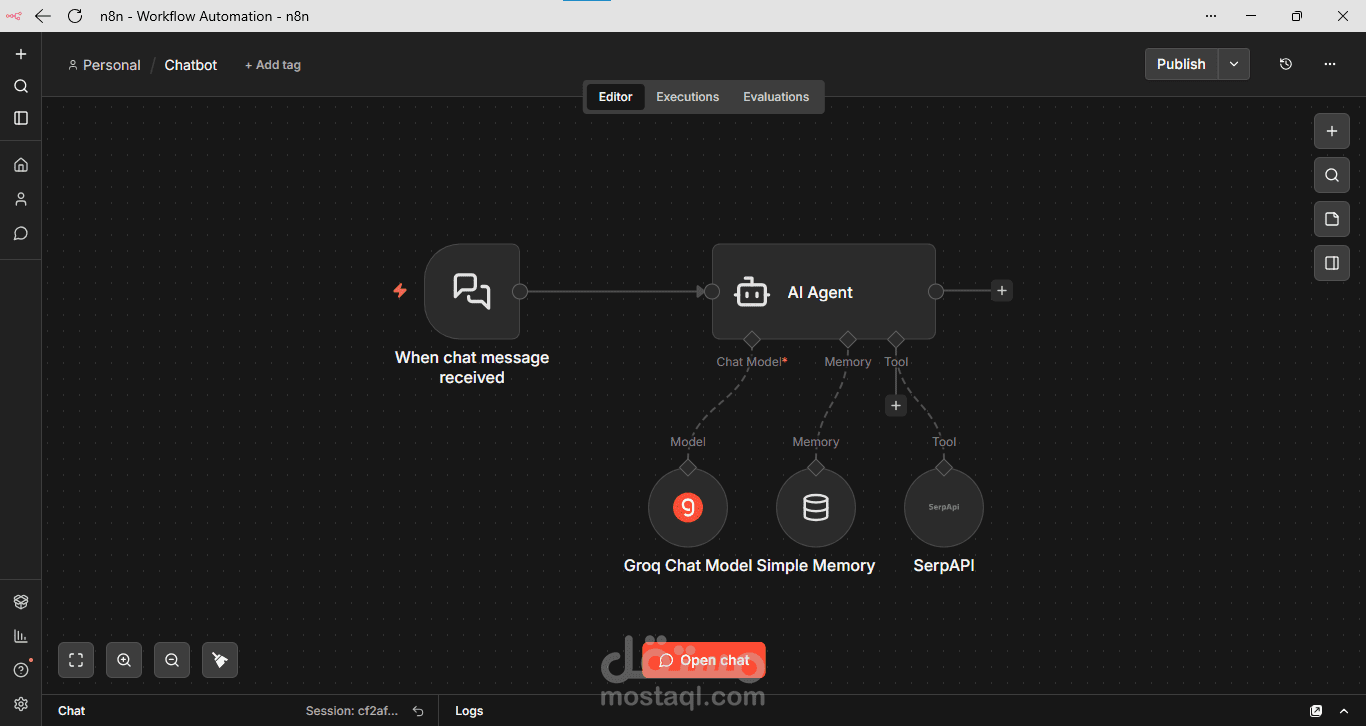 AI Customer Service Chatbot (n8n + Groq + Web Search)