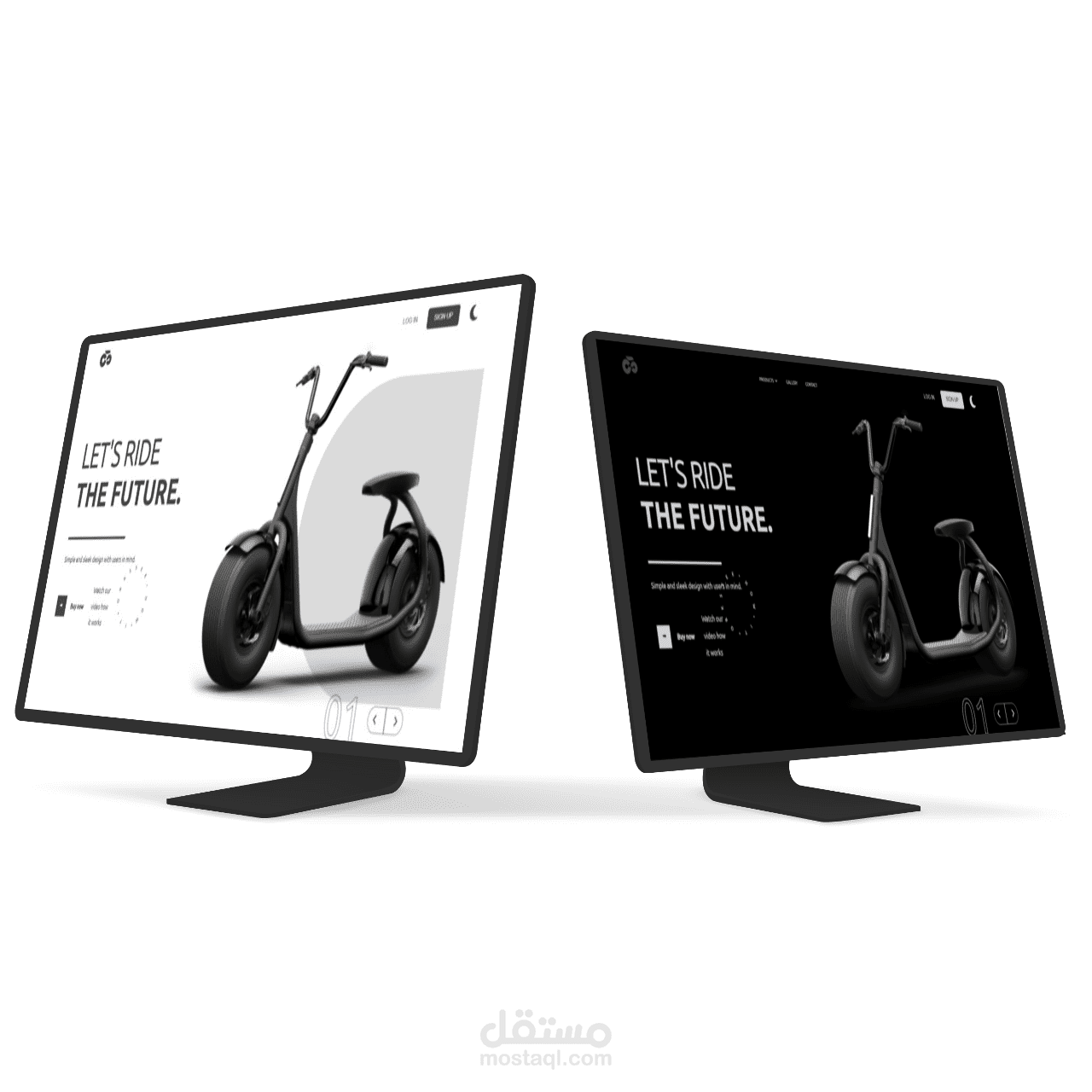 تصميم موقع لعرض السكوترز  - web design - scooters