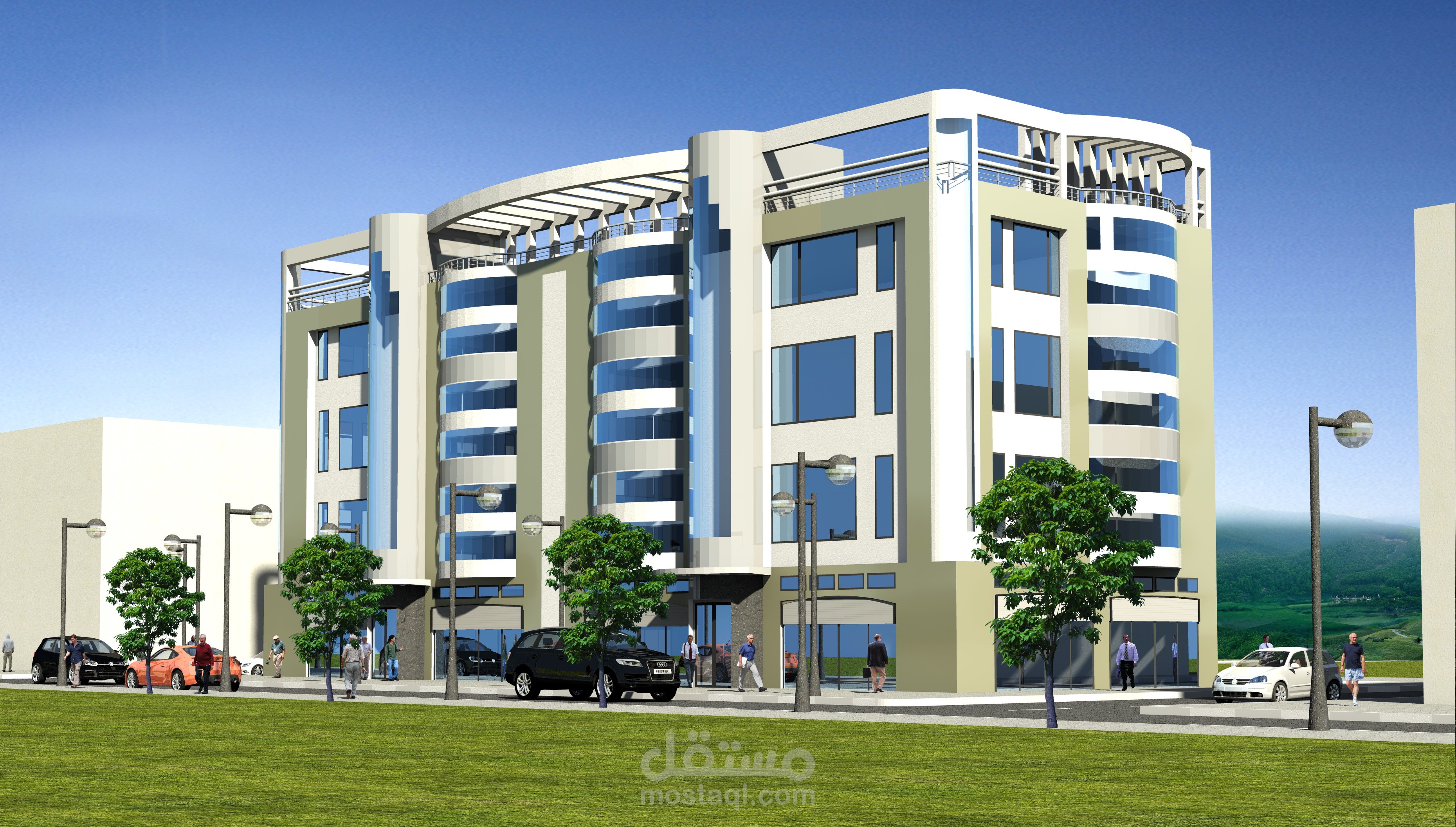 تصميم واجهة مركز تجاري