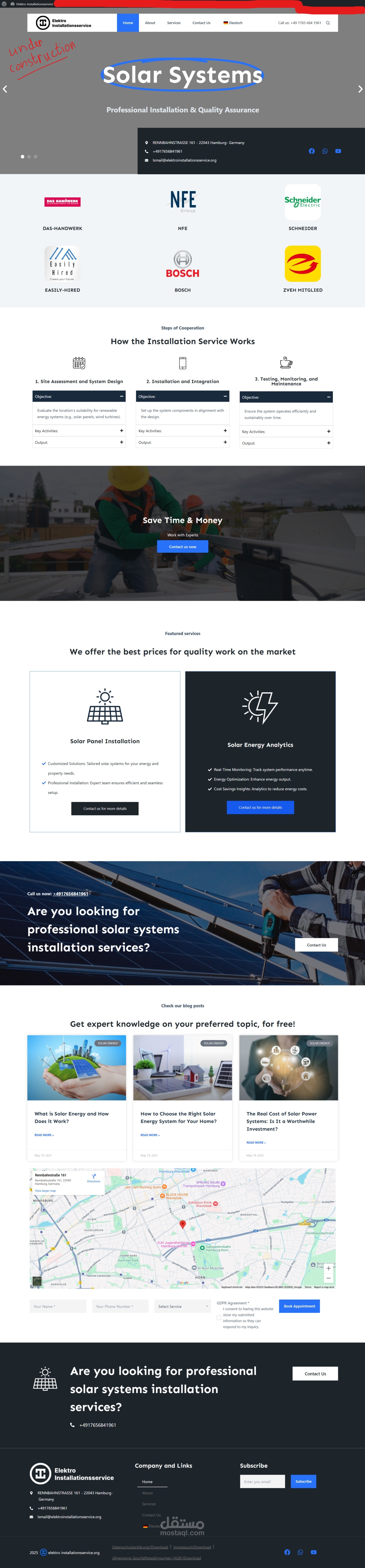 (ألمانيا) شركة تركيب منظومات الطاقة الشمسية Elektro Installations Service