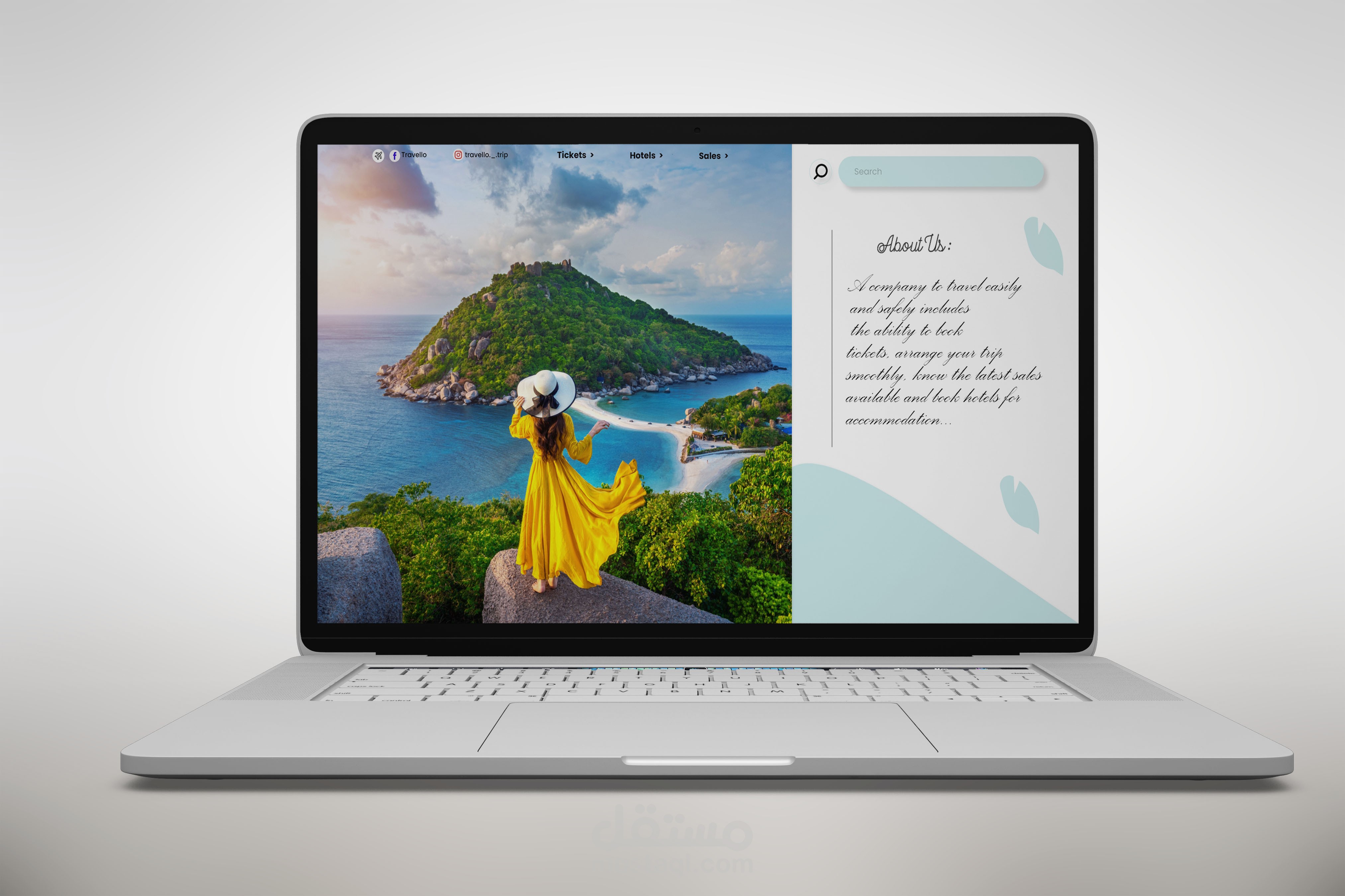 (Landing Page) موقع للسياحة والسفر