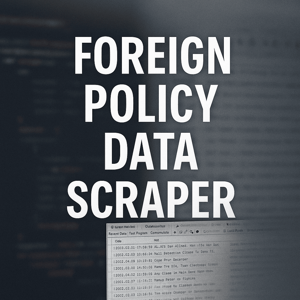 اسكربت لجمع مقالات من “Foreign Policy” مع تخزين منظم في SQLite