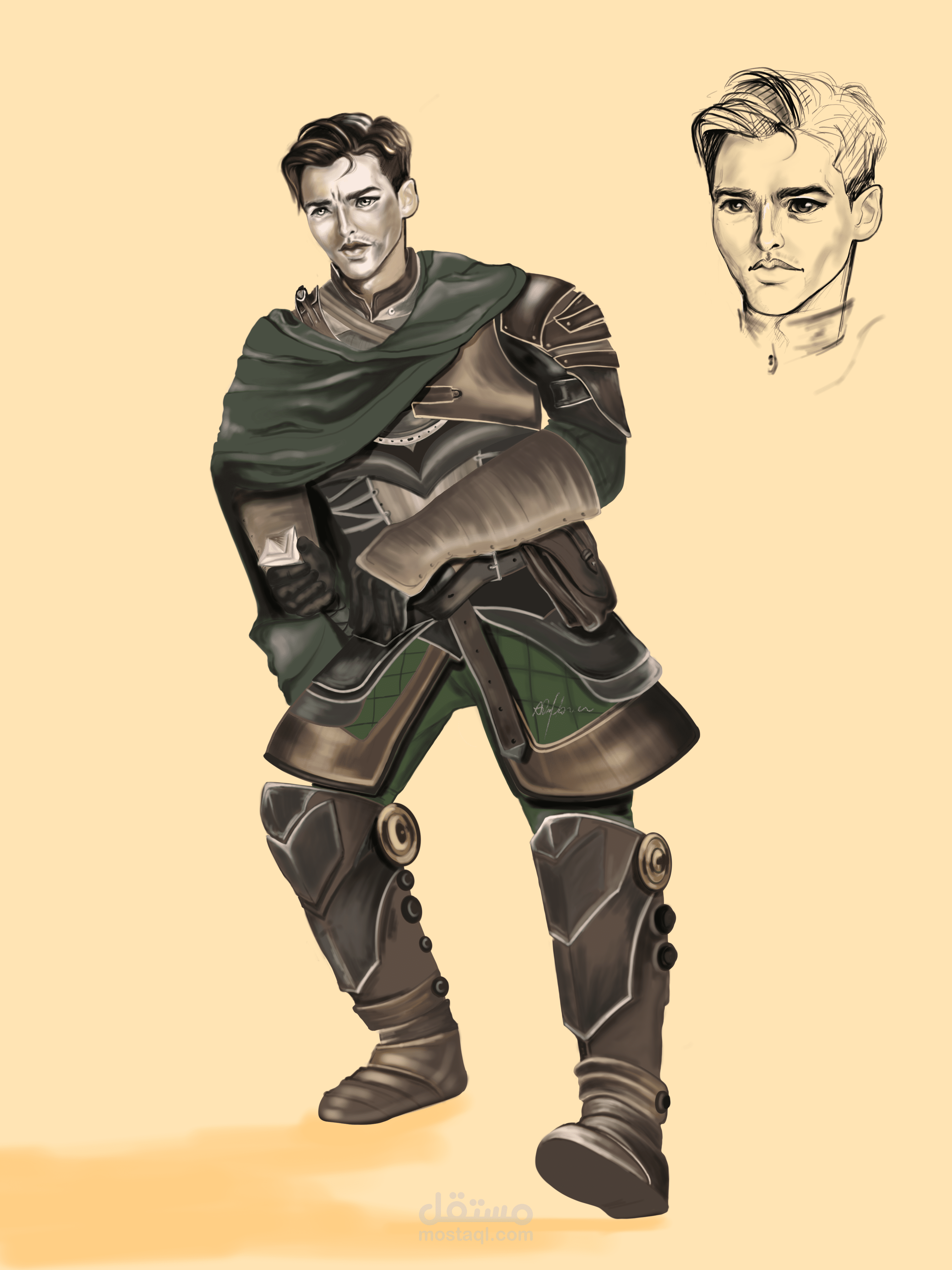 تصميم شخصية و مشاهد للشخصية من اجل لعبة الكترونية