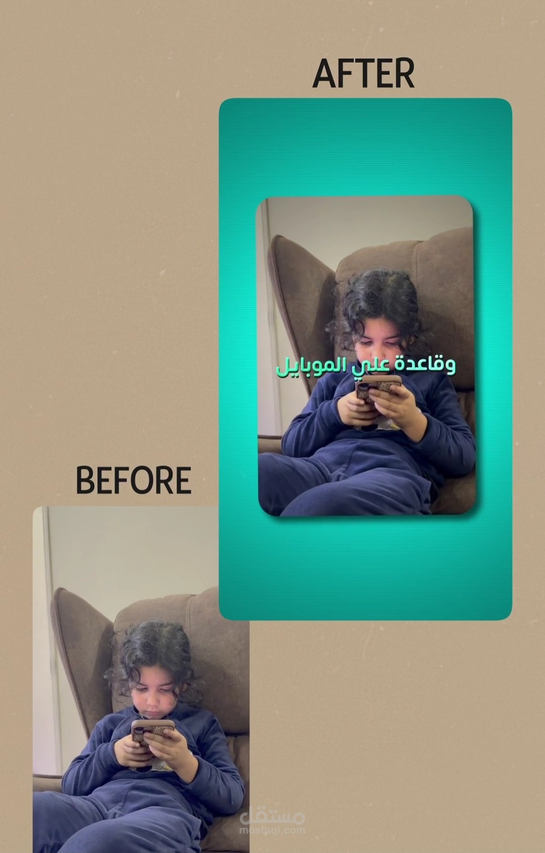 Before and after editing