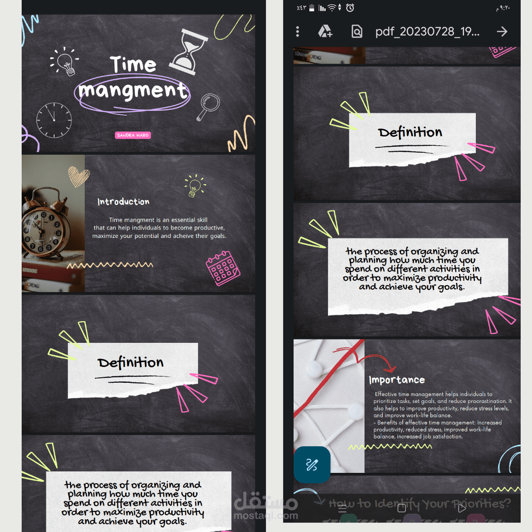 تصميم عرض تقديمي بلمسه إبداعيه