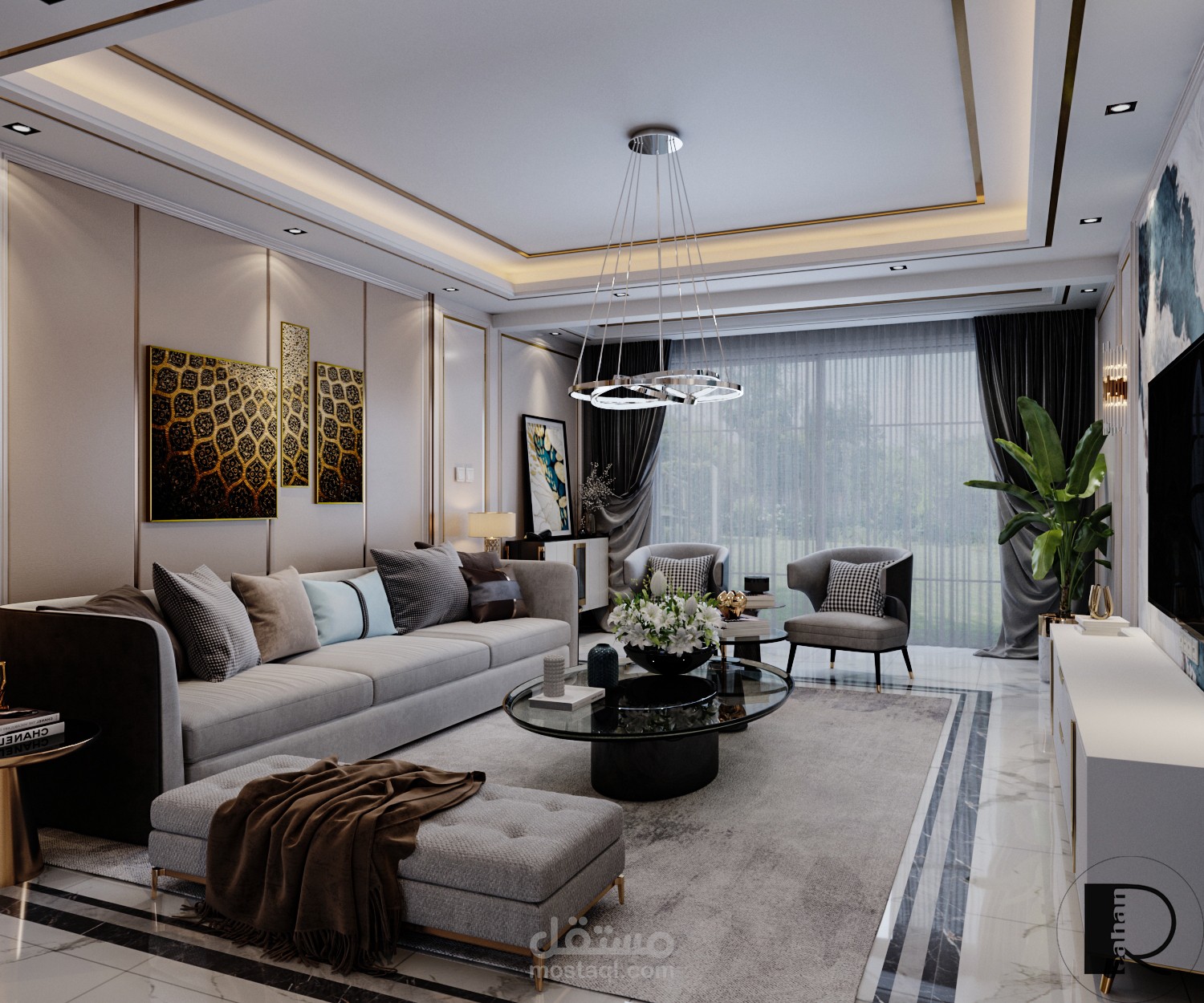 تصميم غرفة المعيشة